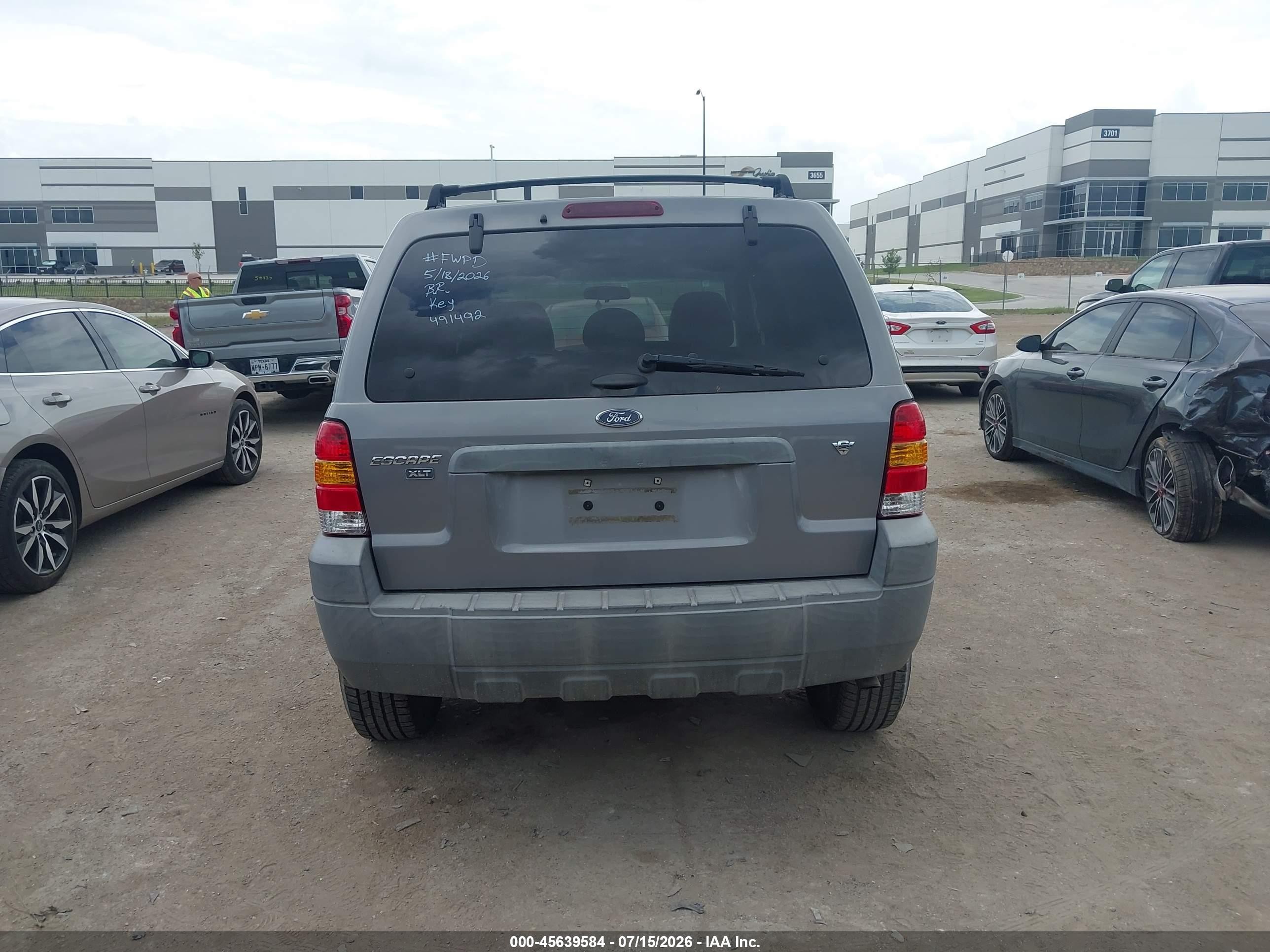2007 Ford Escape Xlt/xlt Sport Gray vin: 1FMCU03127KC07375