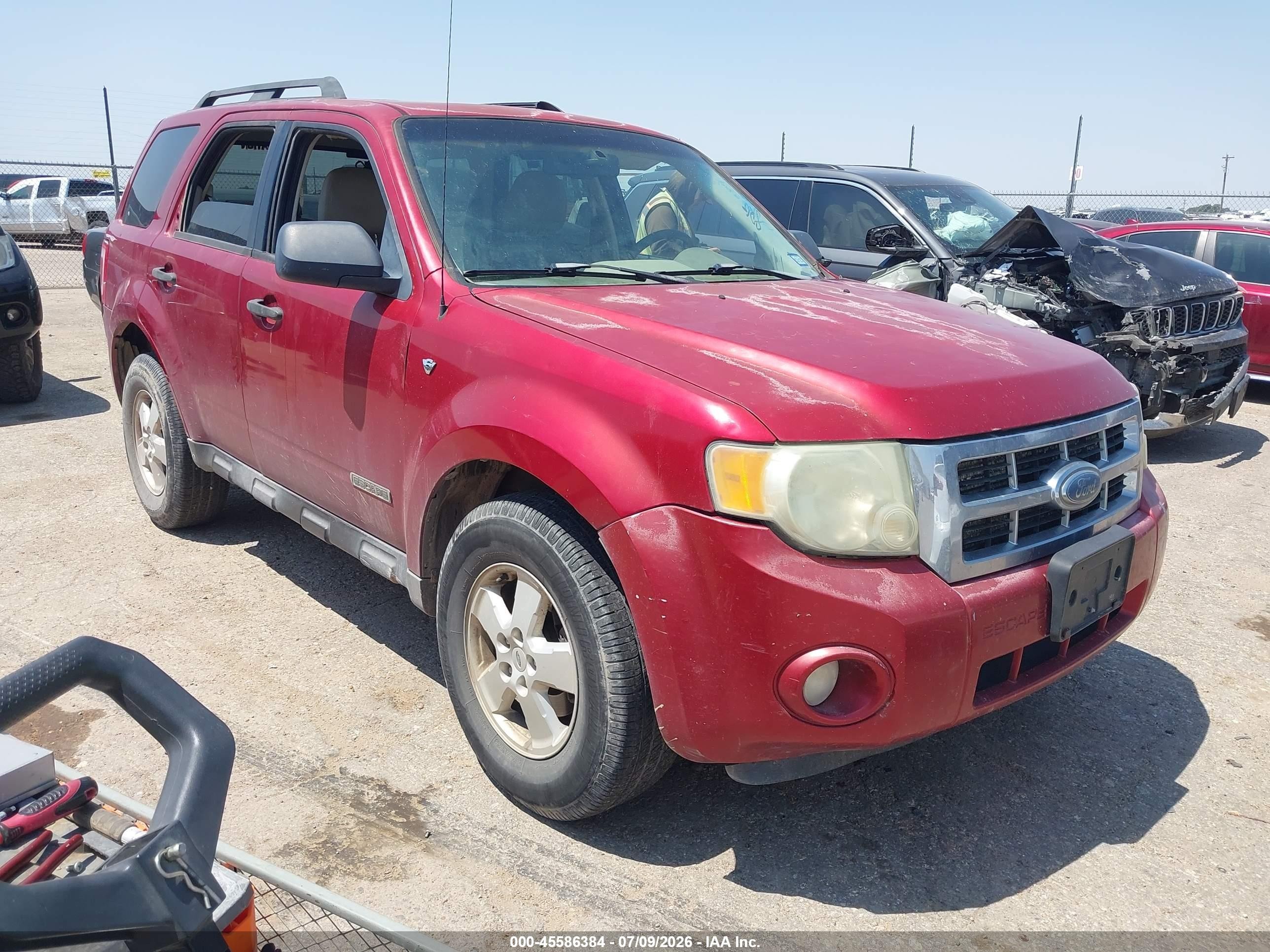 2008 Ford Escape Xlt Maroon vin: 1FMCU03128KA44308