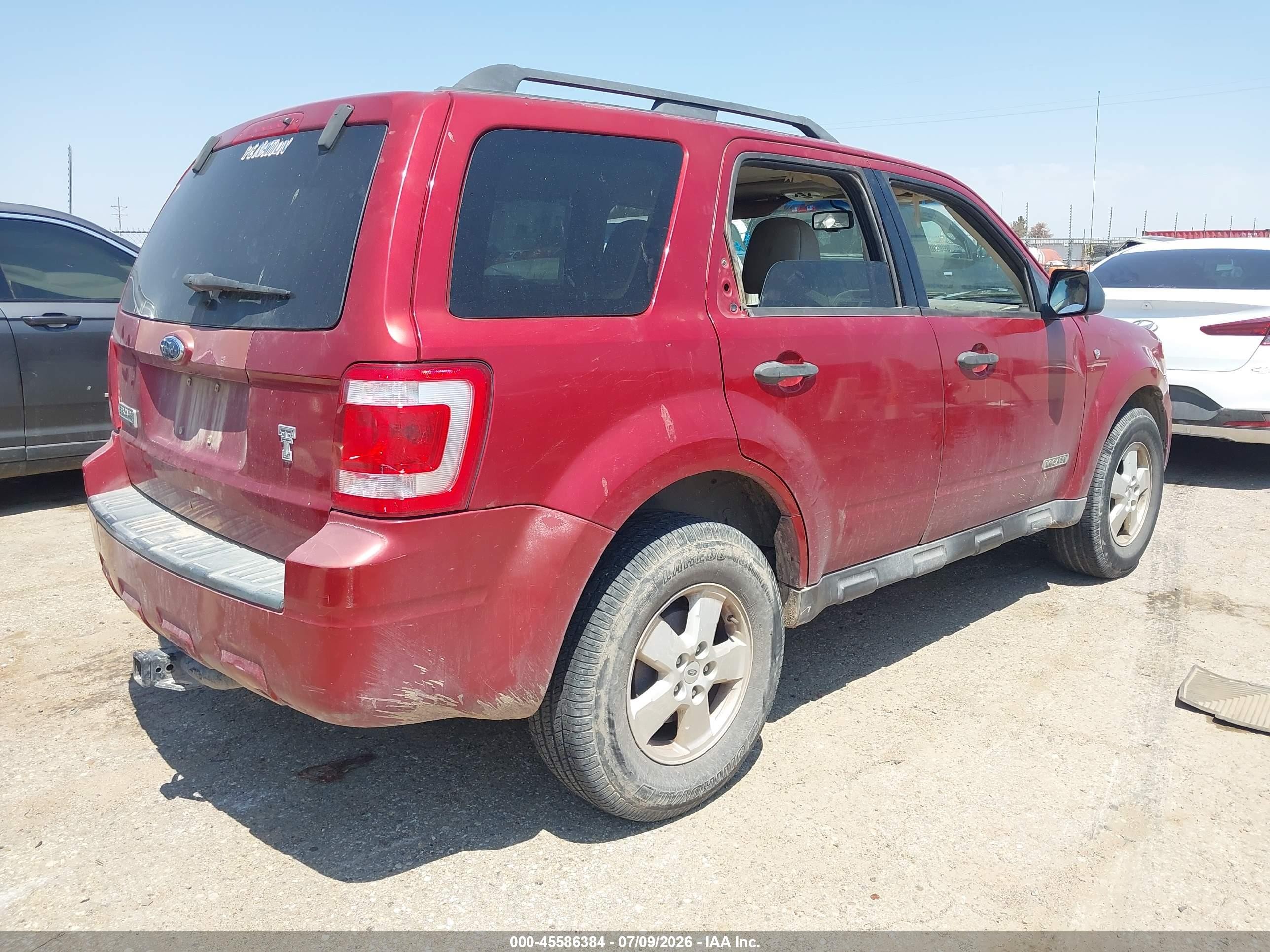 2008 Ford Escape Xlt Maroon vin: 1FMCU03128KA44308