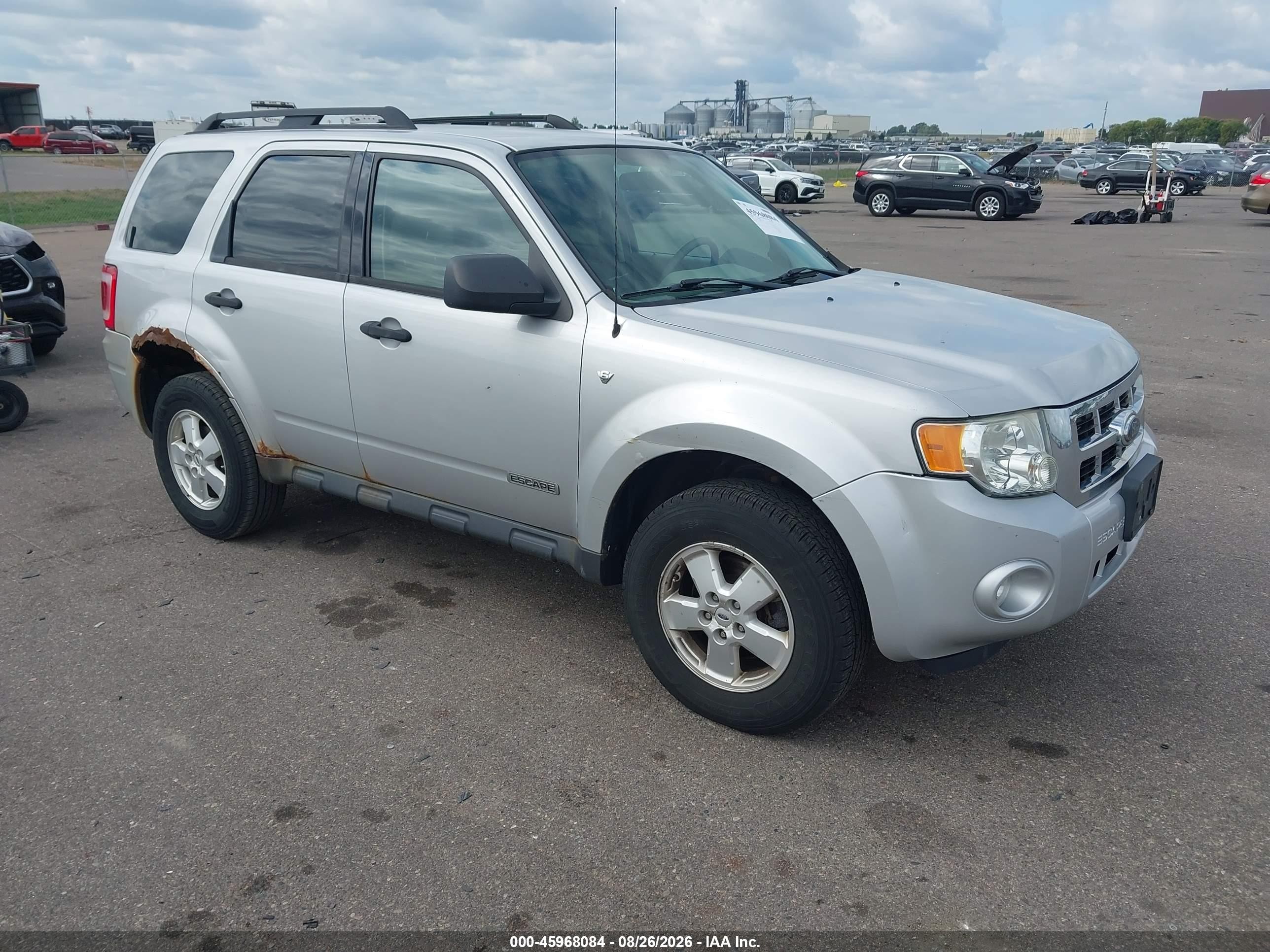2008 Ford Escape Xlt Silver vin: 1FMCU03128KB49530