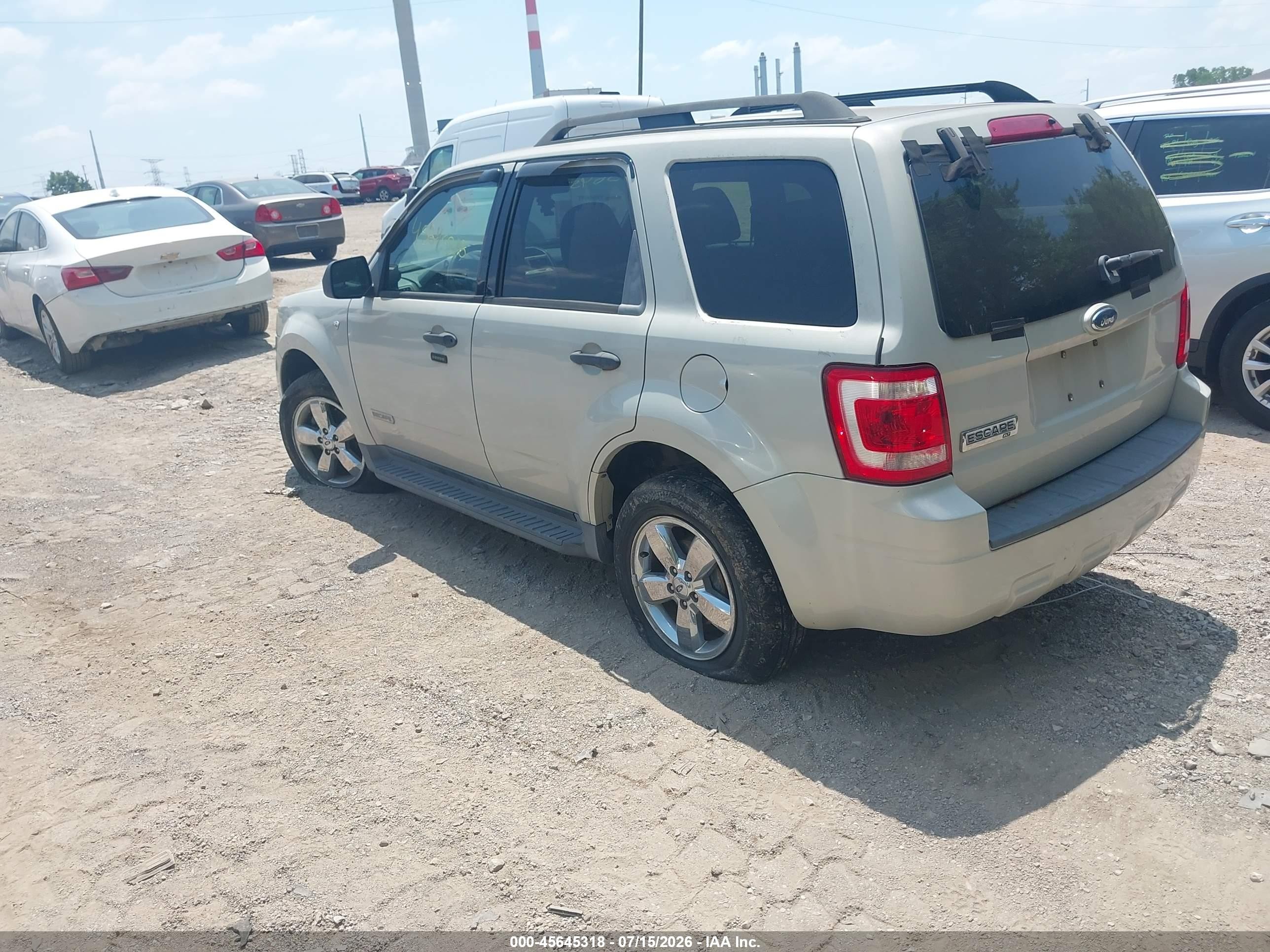 2008 Ford Escape Xlt Silver vin: 1FMCU03128KC92719
