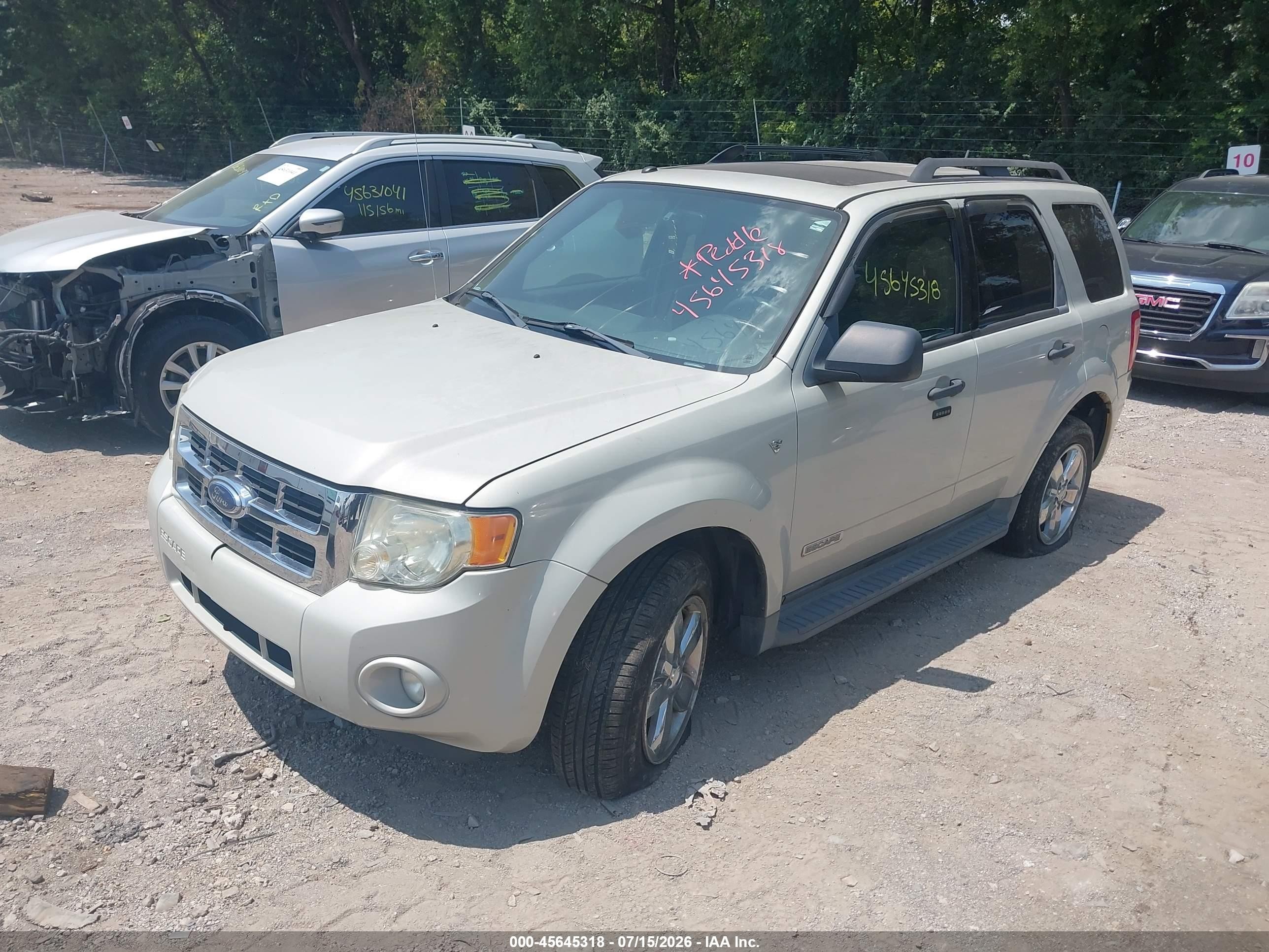 2008 Ford Escape Xlt Silver vin: 1FMCU03128KC92719