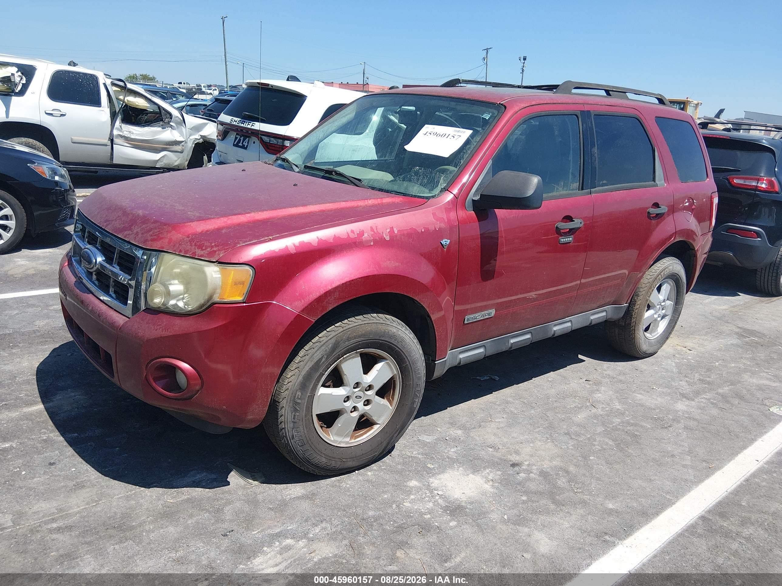 2008 Ford Escape Xlt Красный vin: 1FMCU03128KE78373