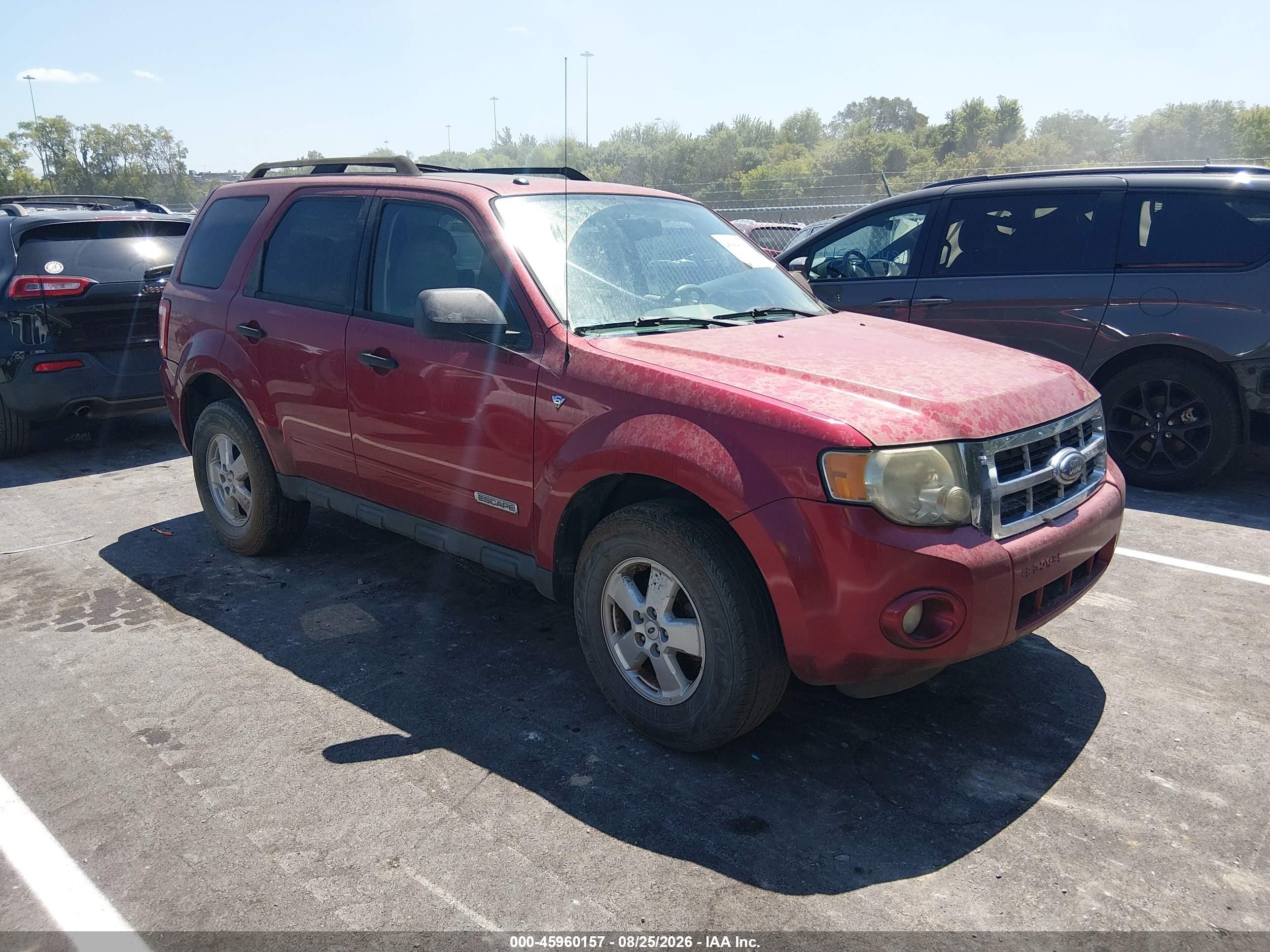 2008 Ford Escape Xlt Red vin: 1FMCU03128KE78373