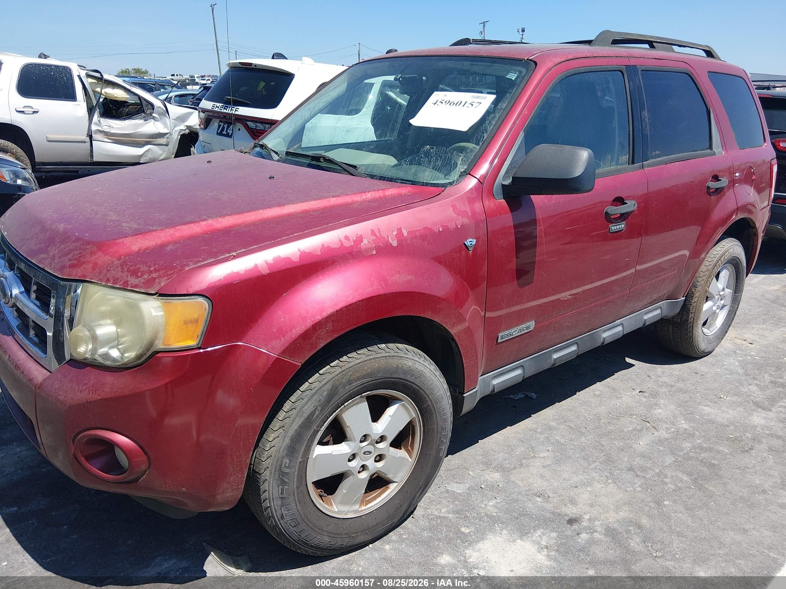2008 Ford Escape Xlt Красный vin: 1FMCU03128KE78373