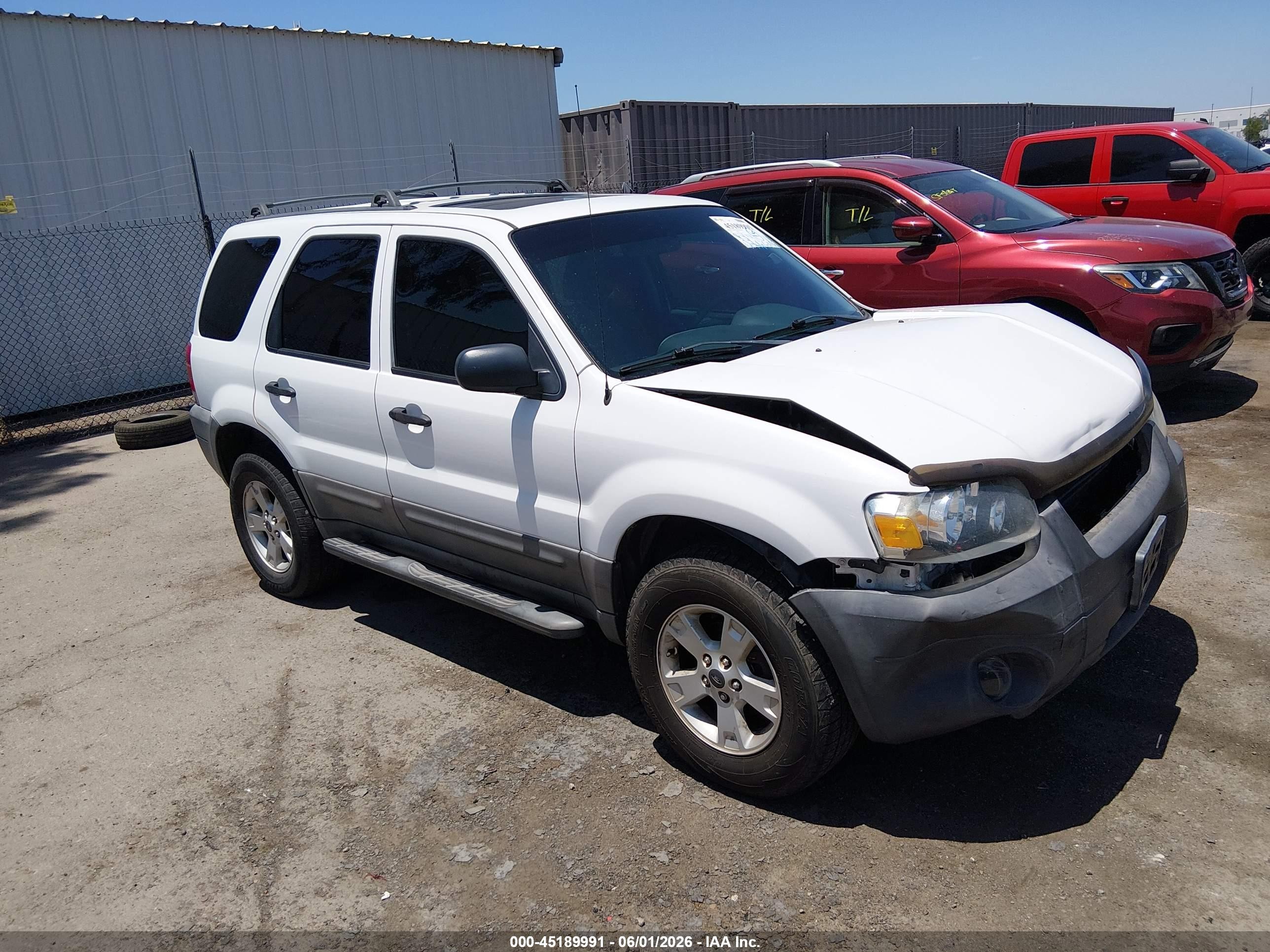 2006 Ford Escape Xlt/xlt Sport White vin: 1FMCU03136KA07054