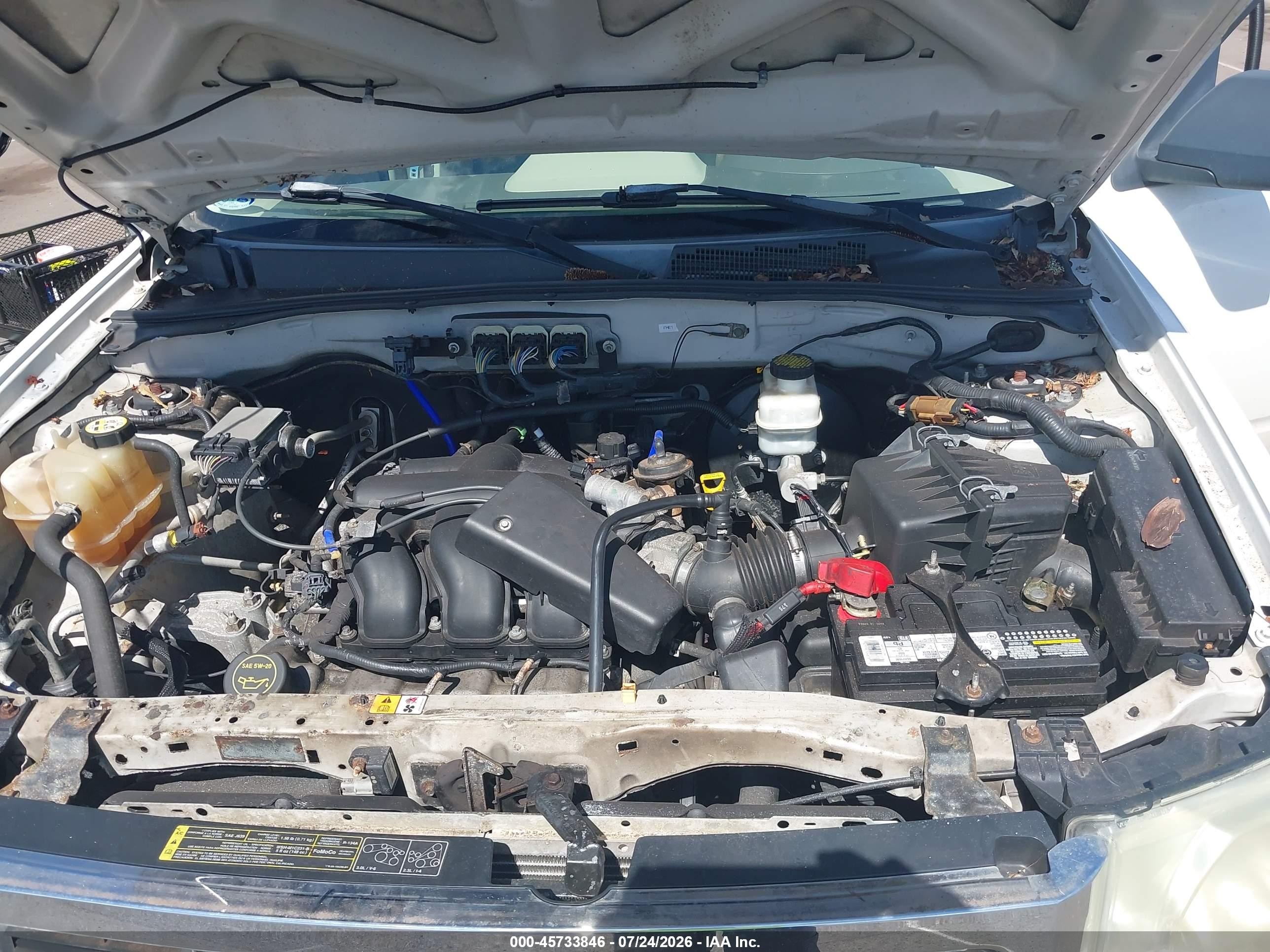 2008 Ford Escape Xlt White vin: 1FMCU03138KA76412