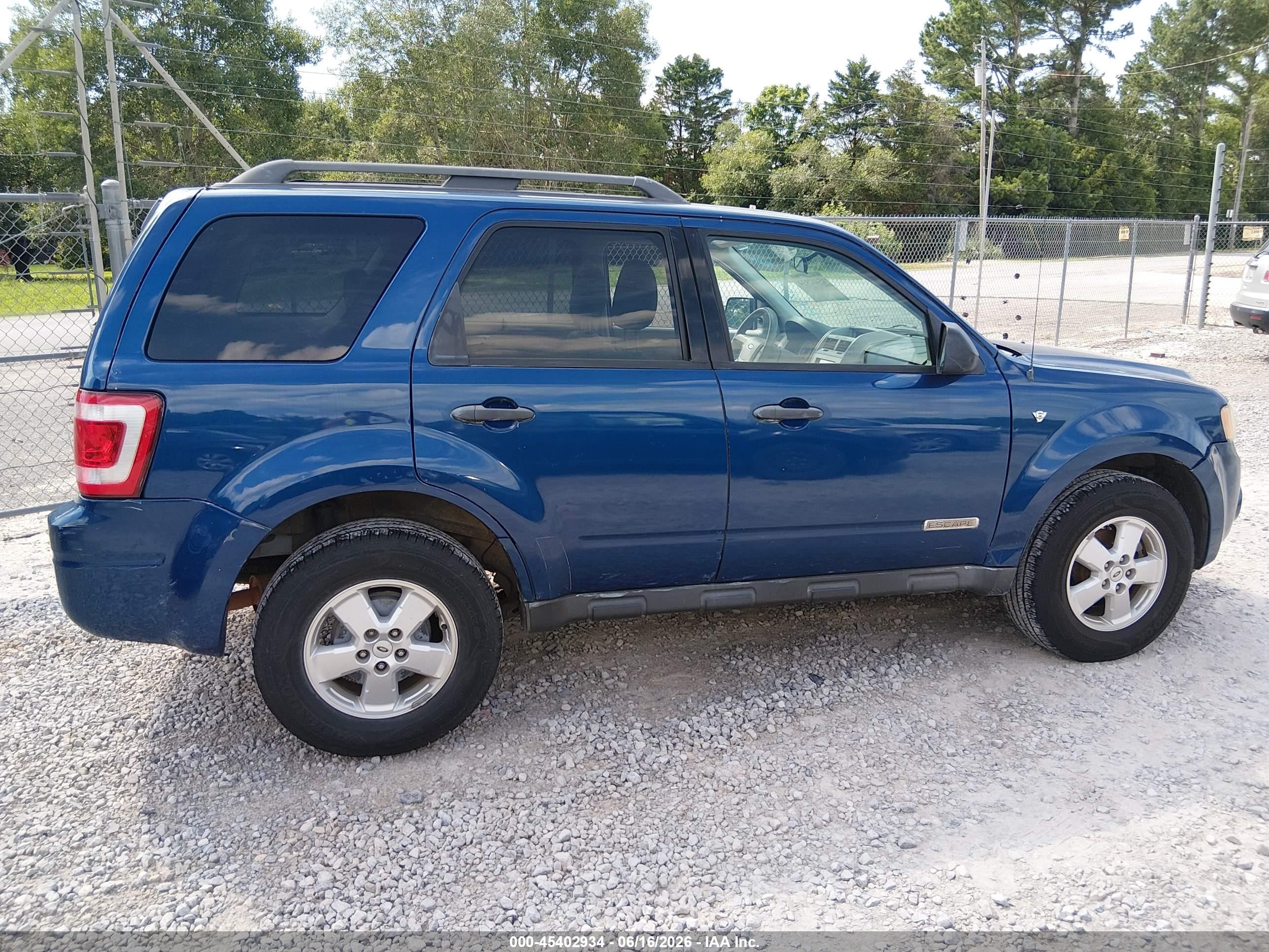 2008 Ford Escape Xlt Blue vin: 1FMCU03138KA76863