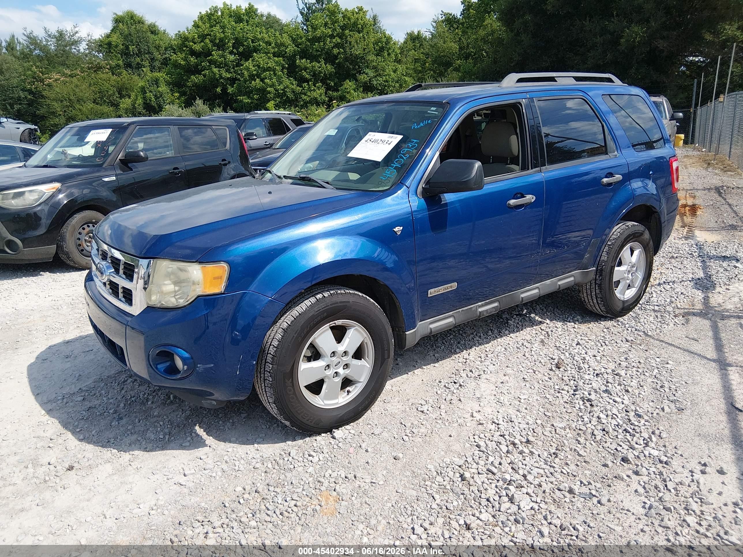 2008 Ford Escape Xlt Blue vin: 1FMCU03138KA76863