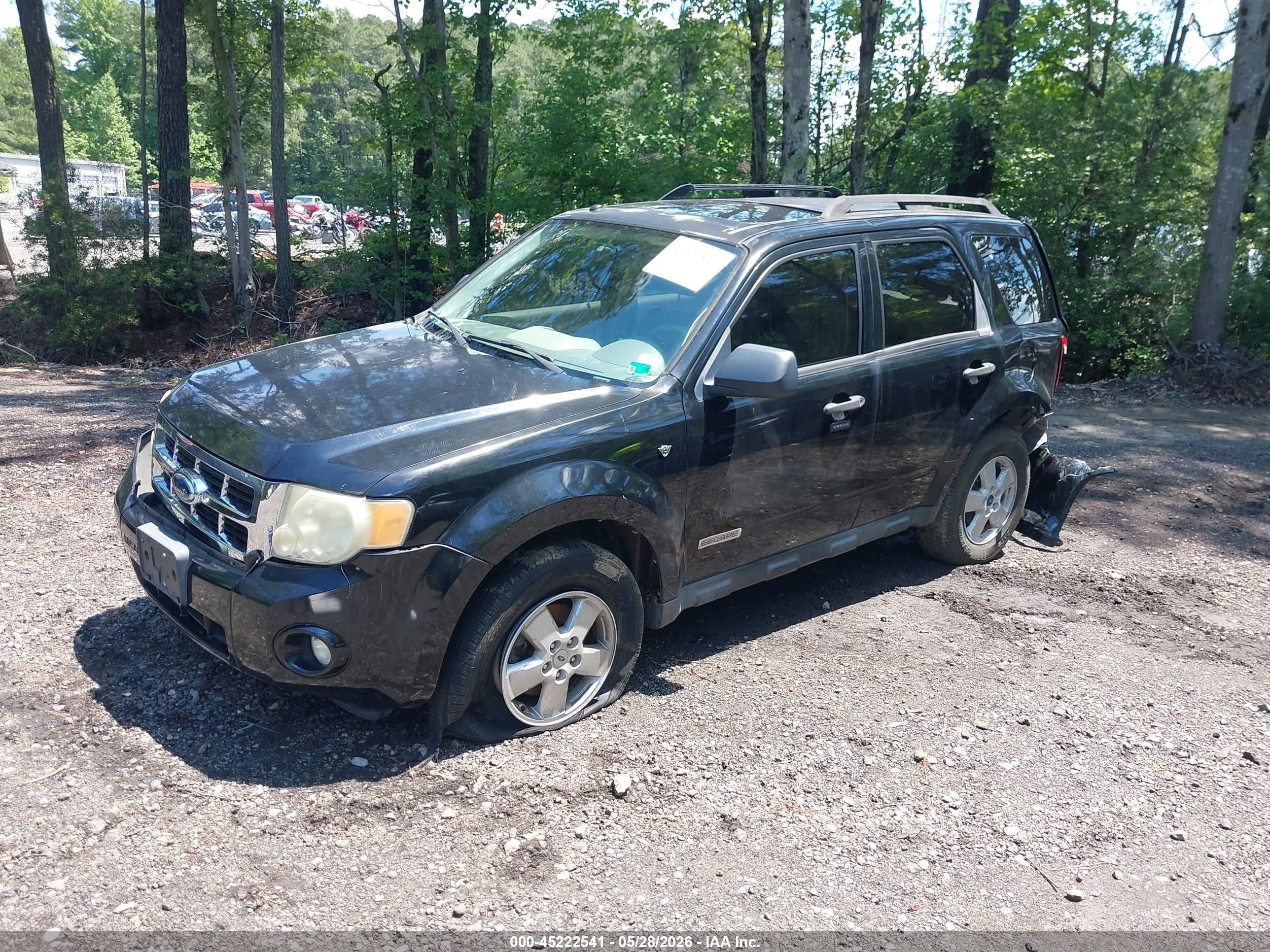 2008 Ford Escape Xlt Черный vin: 1FMCU03138KD15182