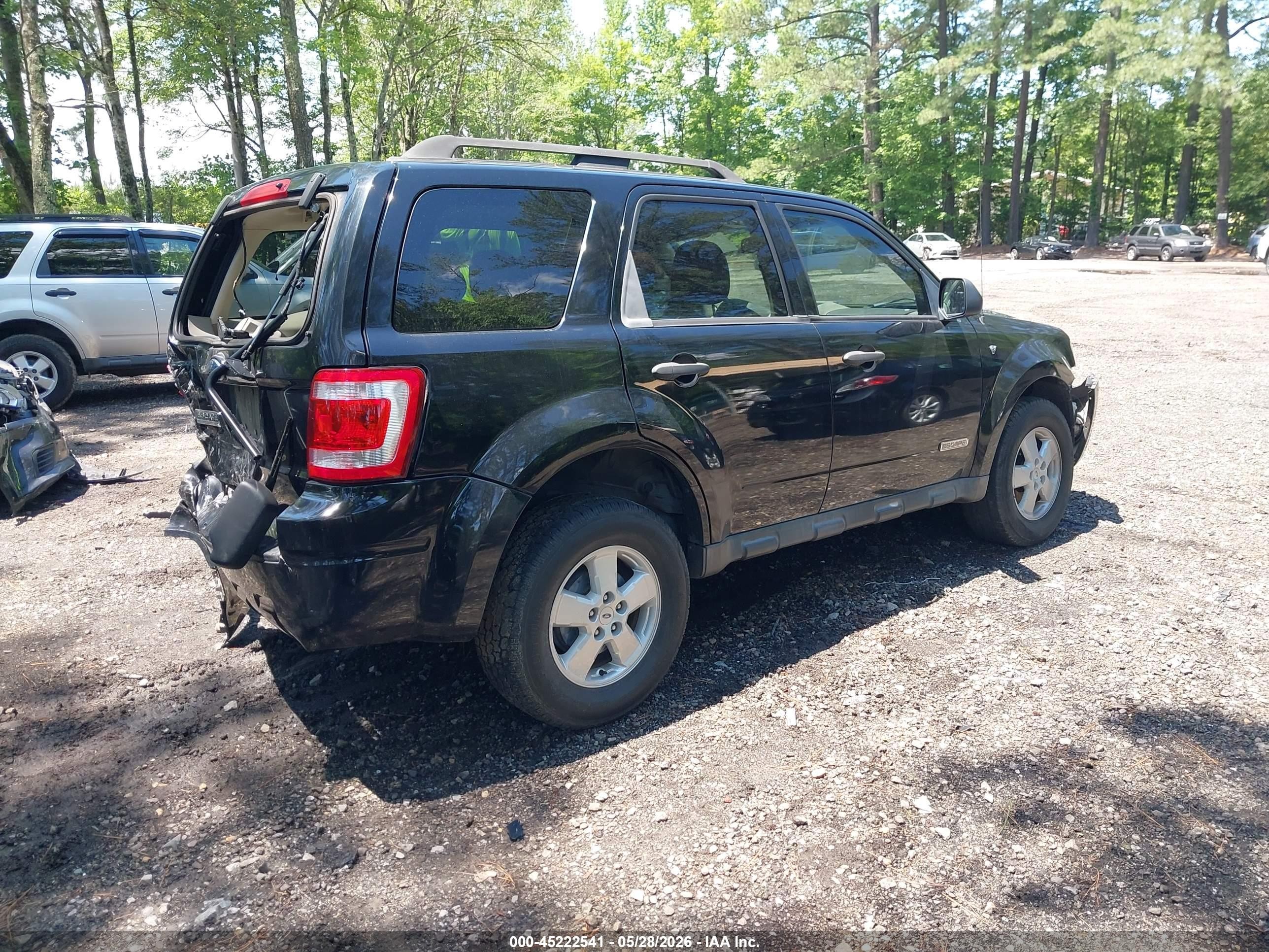 2008 Ford Escape Xlt Черный vin: 1FMCU03138KD15182