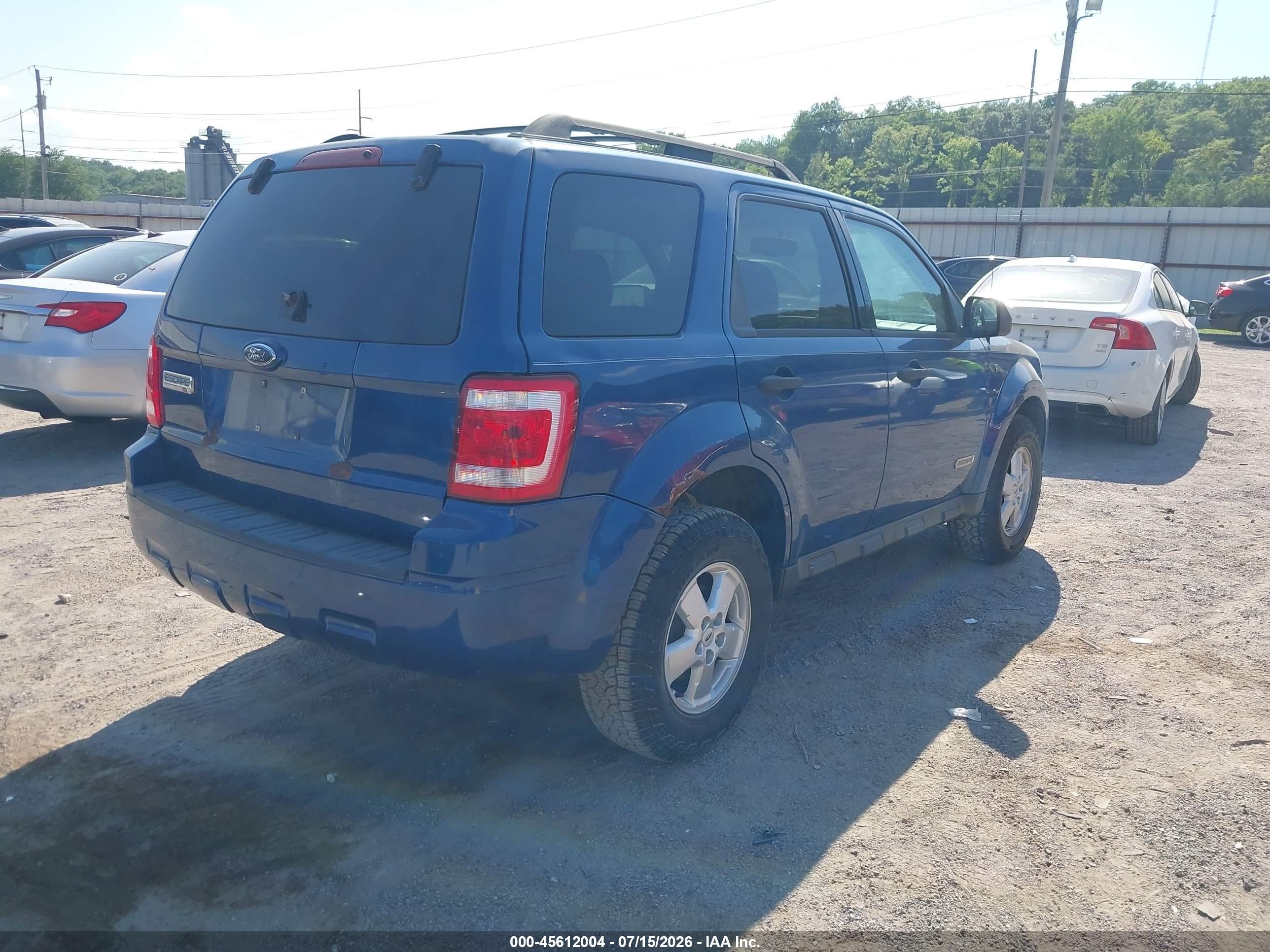 2008 Ford Escape Xlt Синий vin: 1FMCU03138KD86379