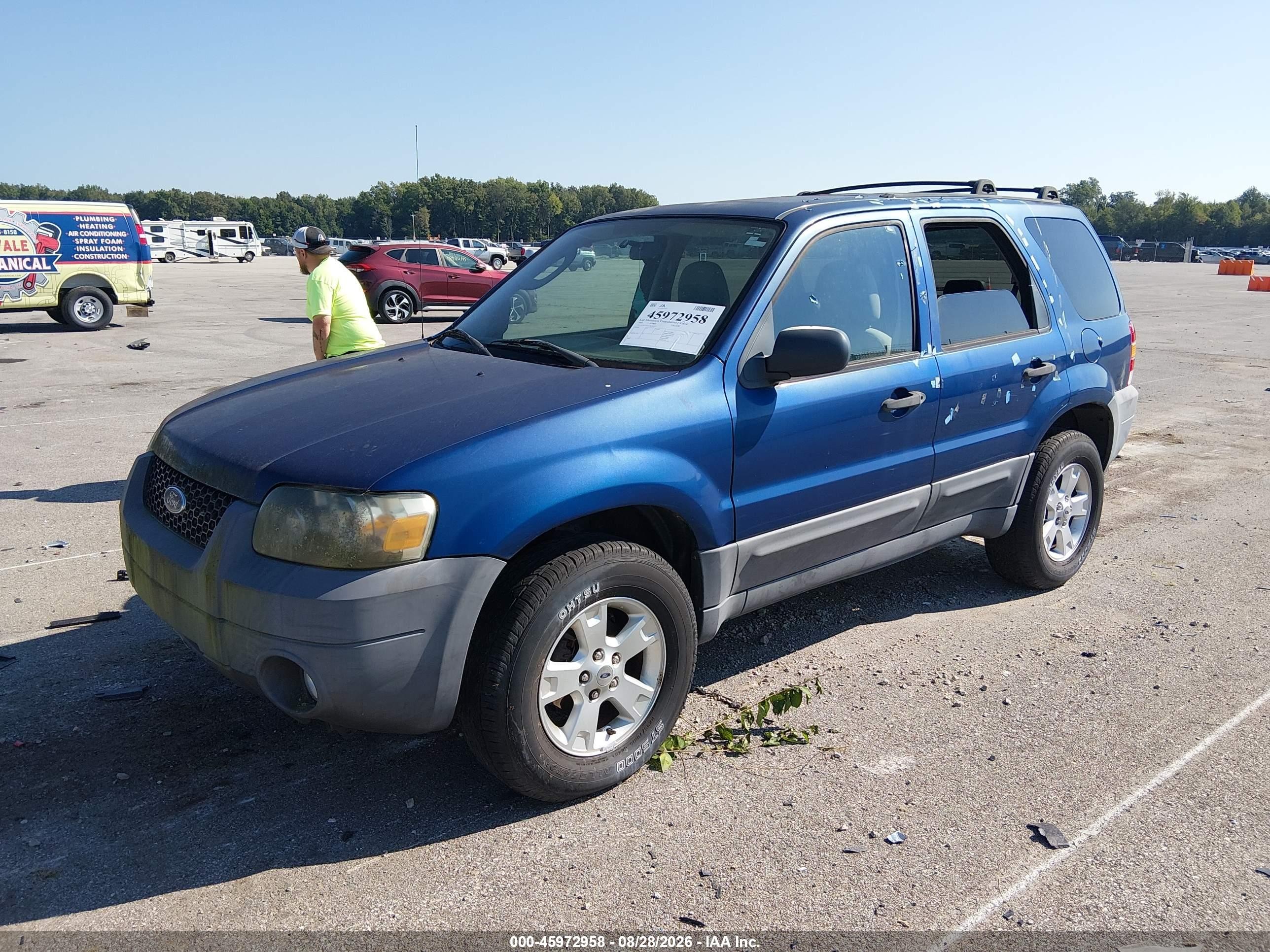 2007 Ford Escape Xlt/xlt Sport Blue vin: 1FMCU03147KA85621