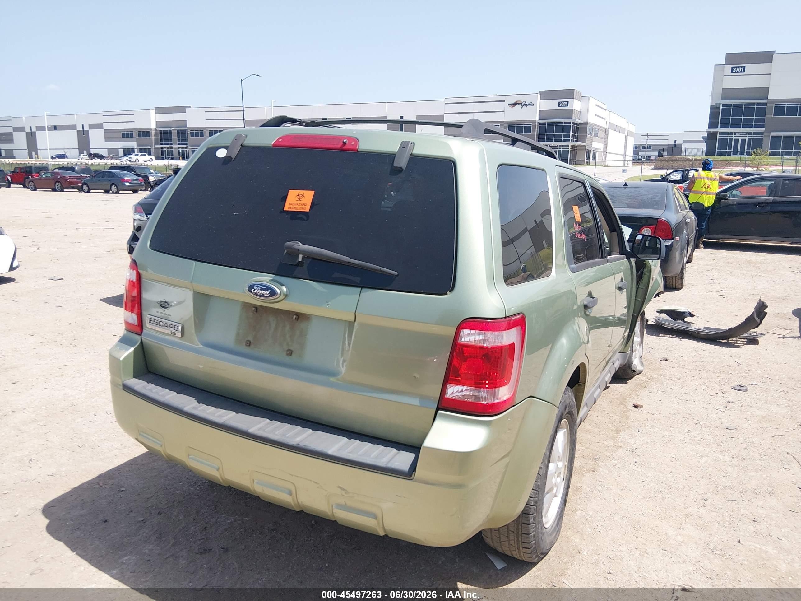 2008 Ford Escape Xlt Green vin: 1FMCU03158KA14090
