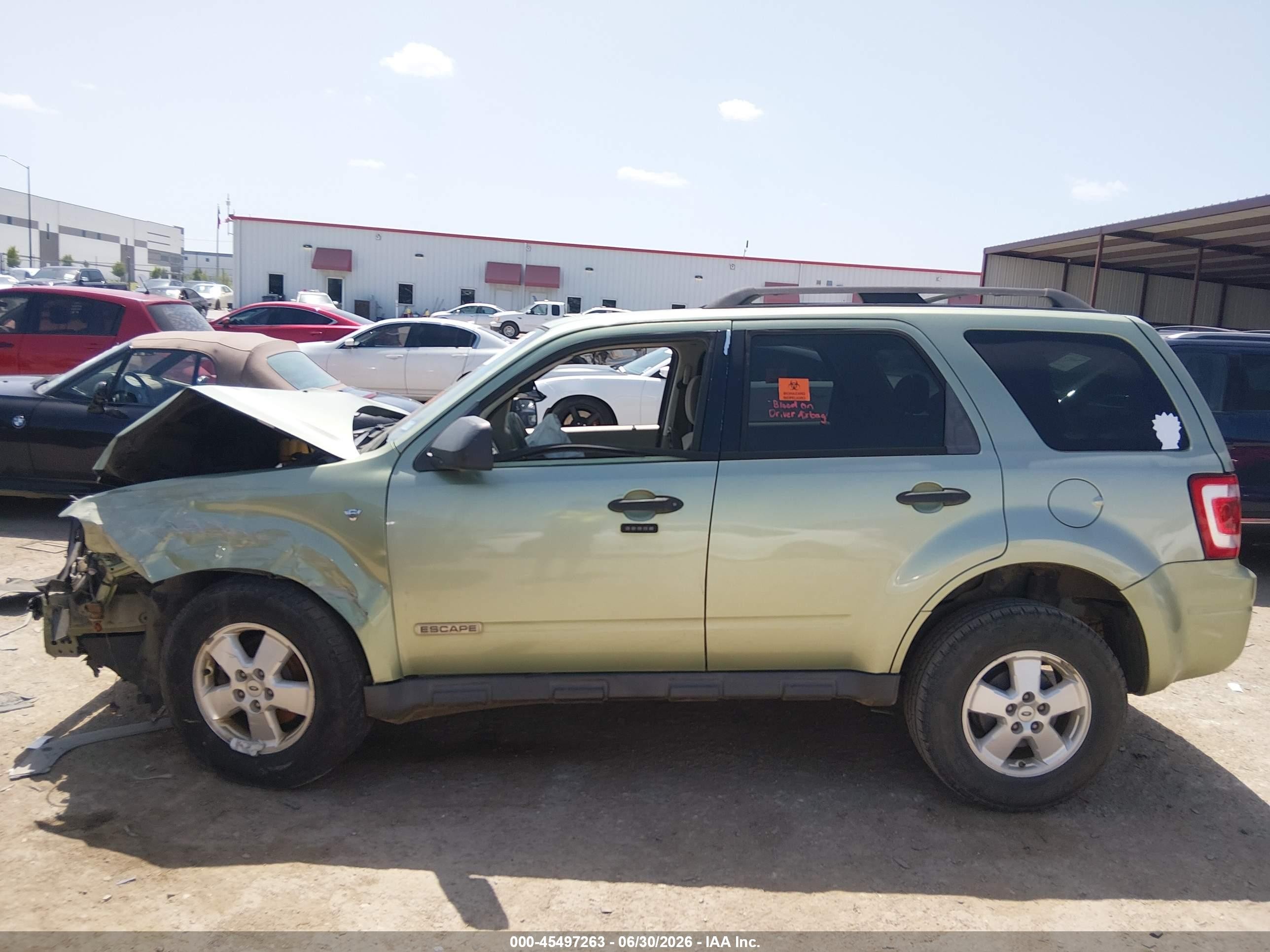 2008 Ford Escape Xlt Green vin: 1FMCU03158KA14090