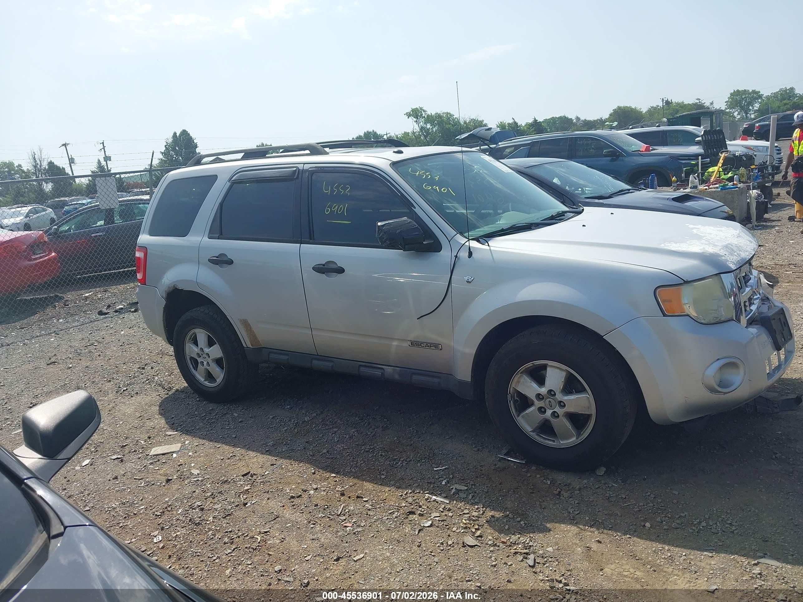 2008 Ford Escape Xlt Silver vin: 1FMCU03158KA39281