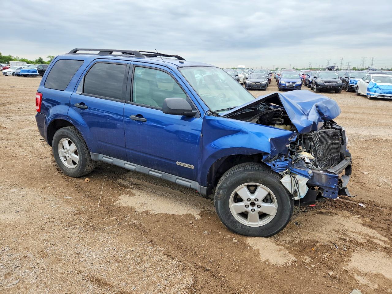 2008 Ford Escape Xlt Синий vin: 1FMCU03158KD42268