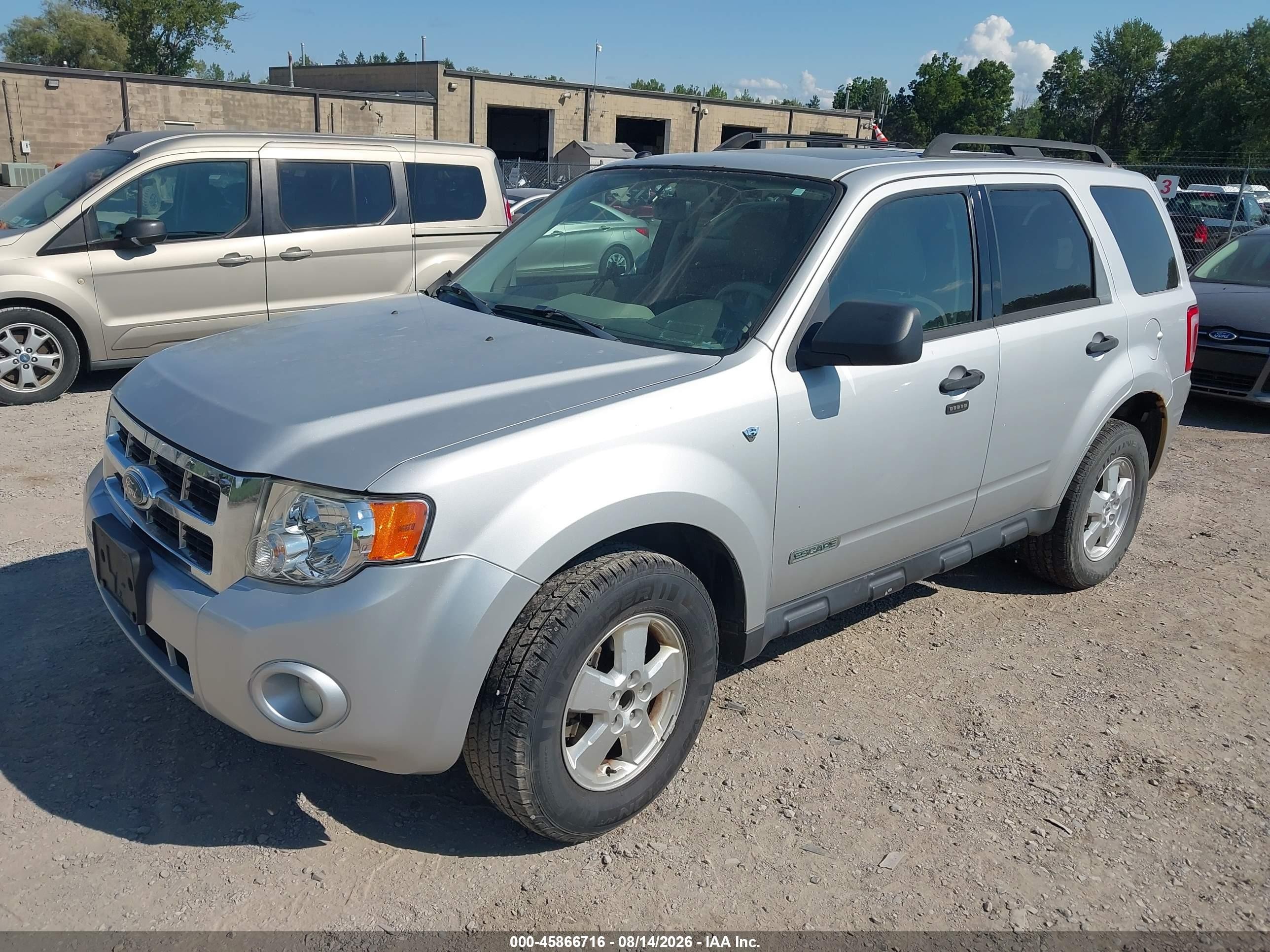2008 Ford Escape Xlt Silver vin: 1FMCU03158KE37980