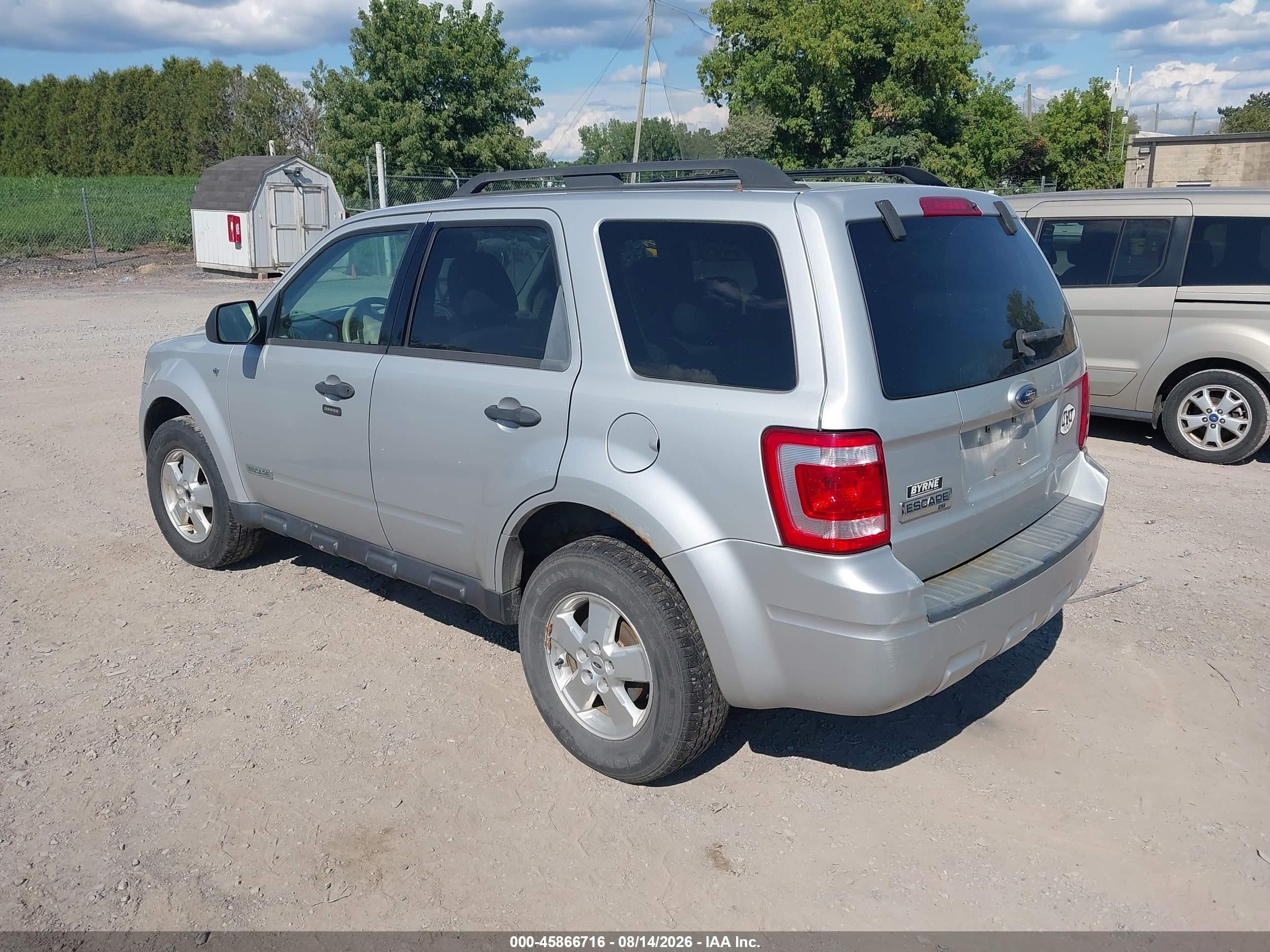 2008 Ford Escape Xlt Silver vin: 1FMCU03158KE37980