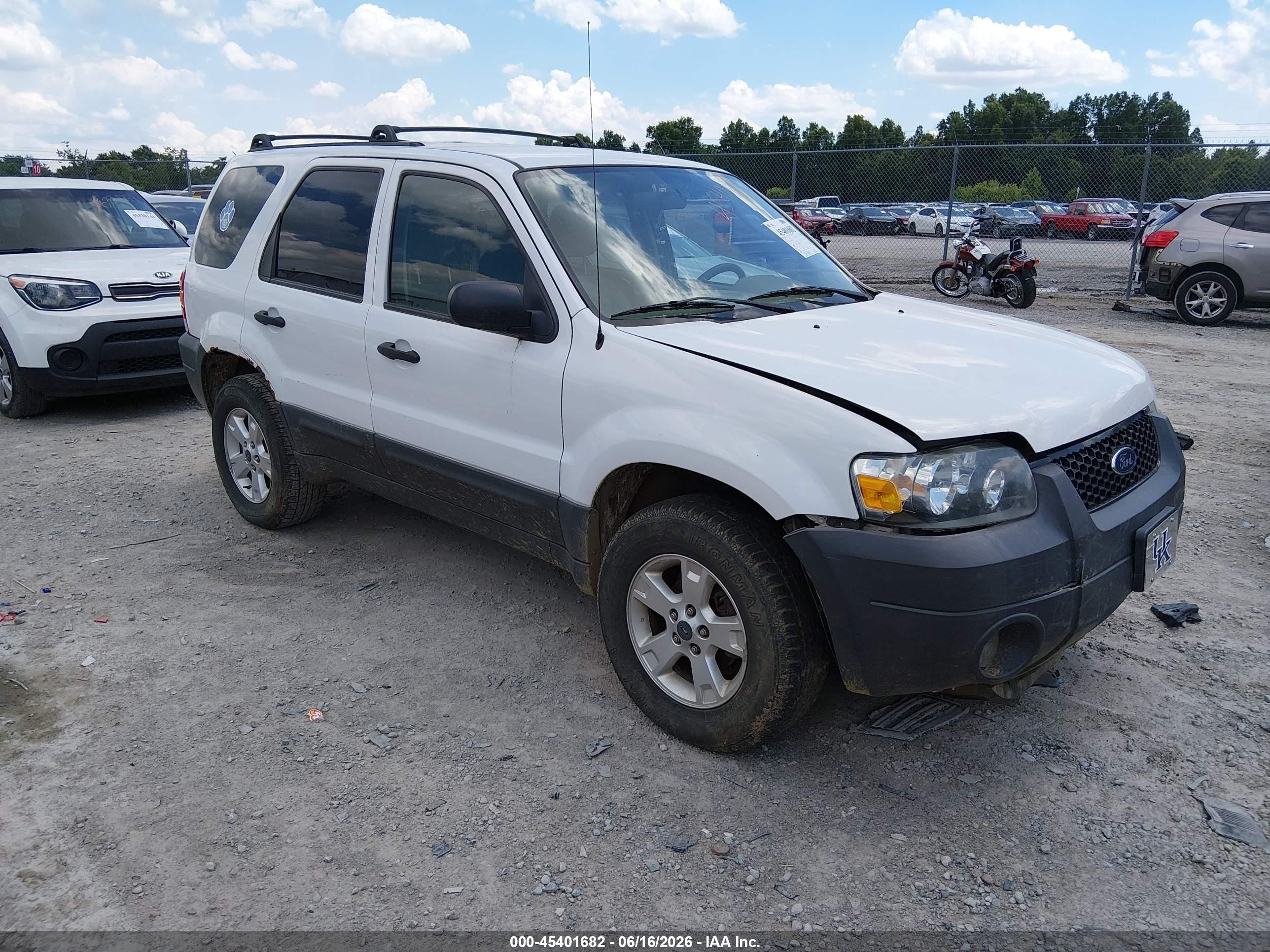 2006 Ford Escape Xlt/xlt Sport Белый vin: 1FMCU03166KB09237