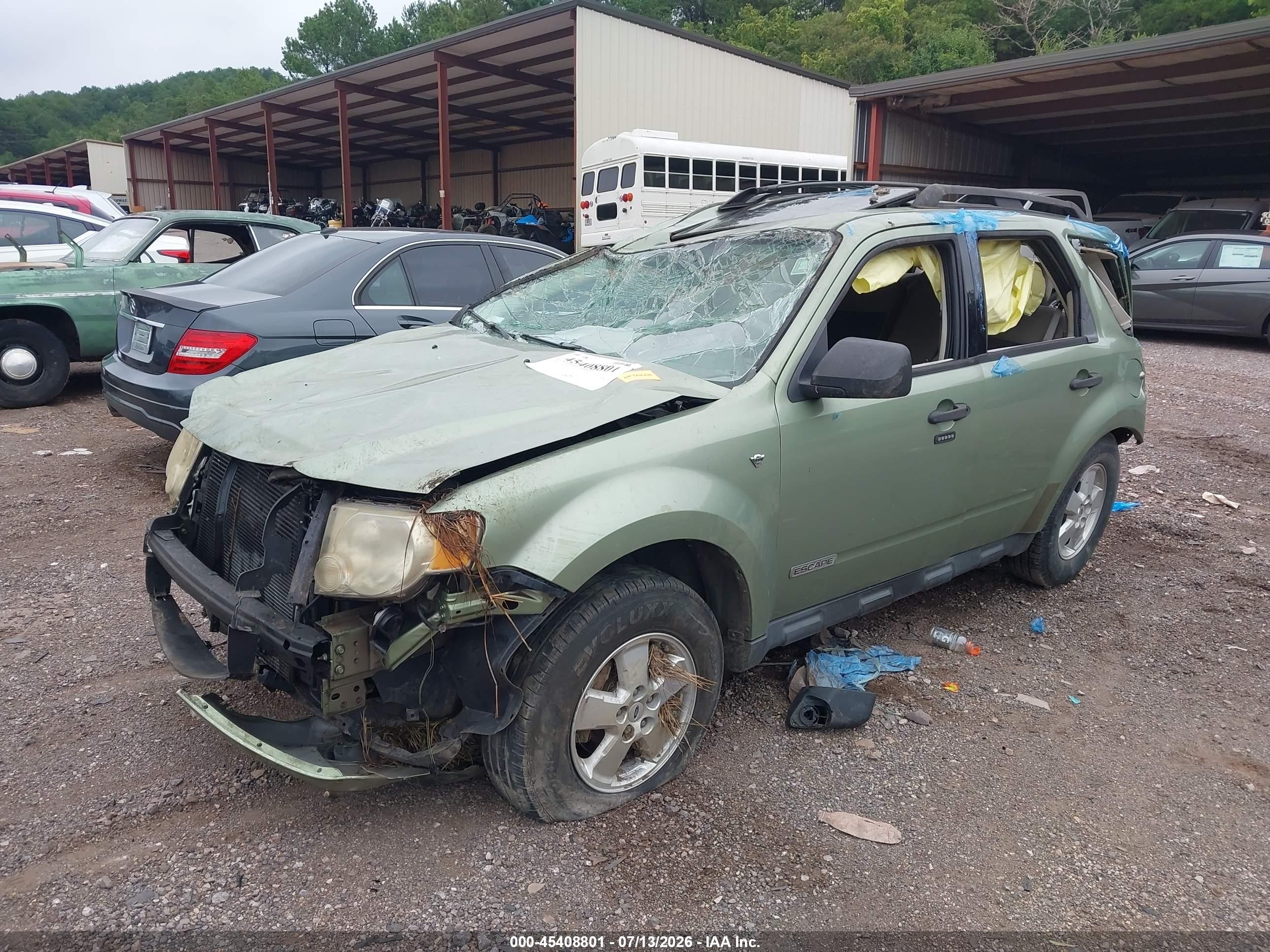 2008 Ford Escape Xlt Green vin: 1FMCU03168KA82141