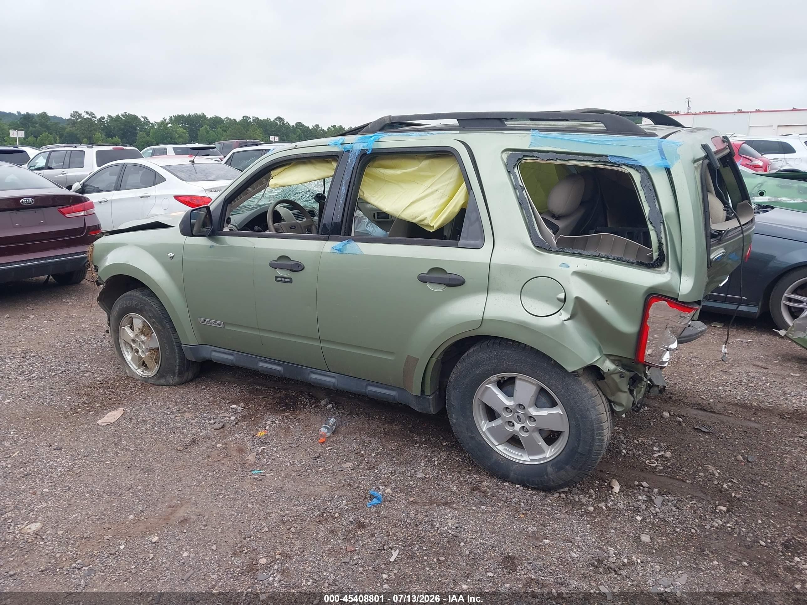 2008 Ford Escape Xlt Green vin: 1FMCU03168KA82141