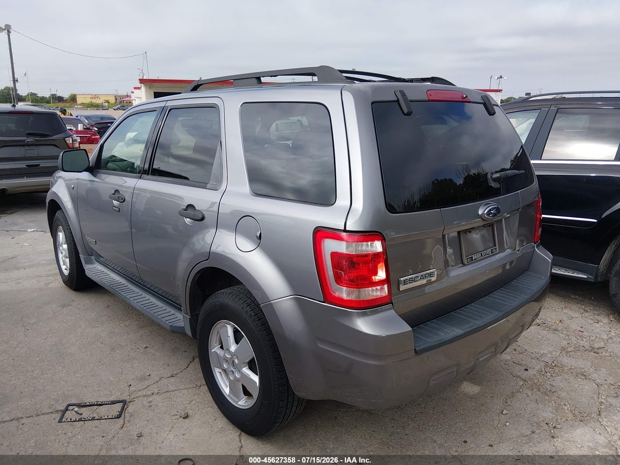 2008 Ford Escape Xlt Silver vin: 1FMCU03168KD67230