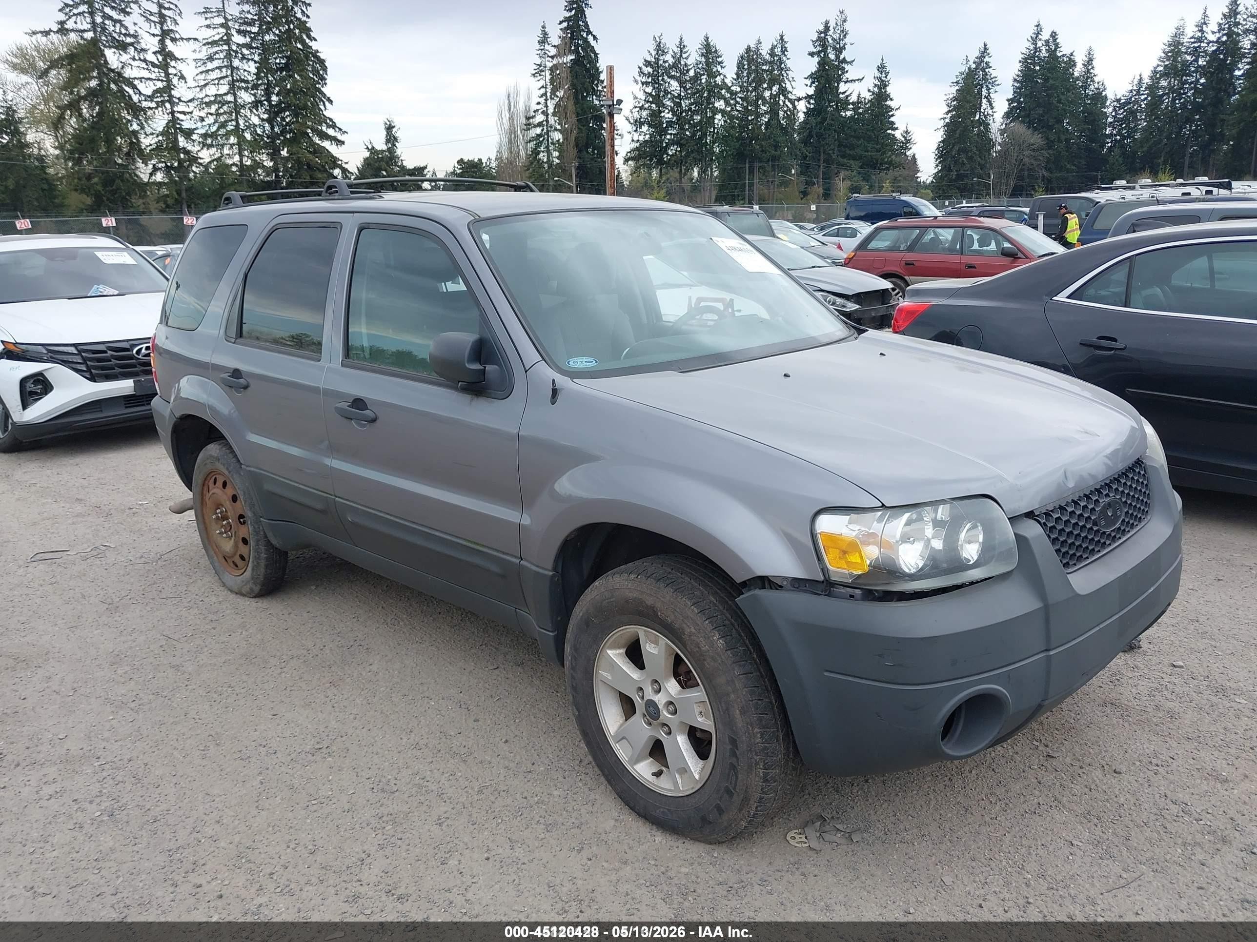 2007 Ford Escape Xlt/xlt Sport Gray vin: 1FMCU03177KB33449