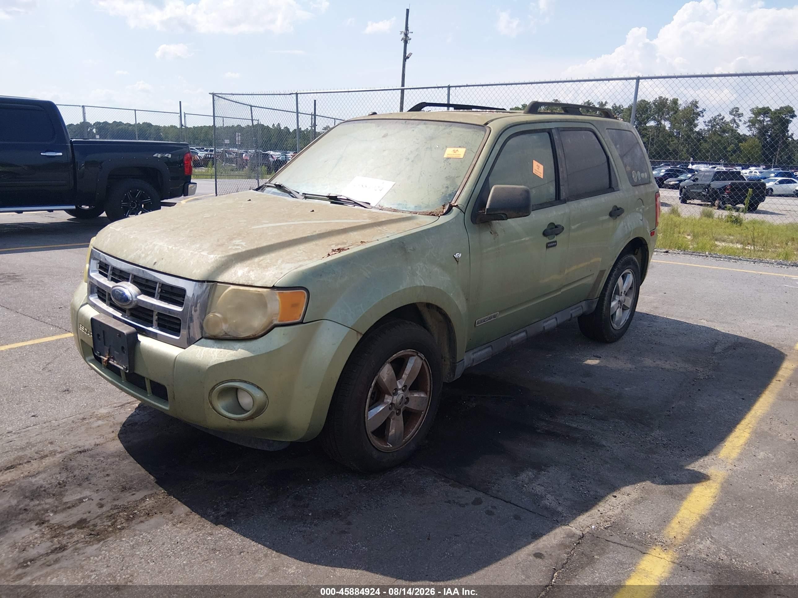 2008 Ford Escape Xlt Green vin: 1FMCU03178KB49975