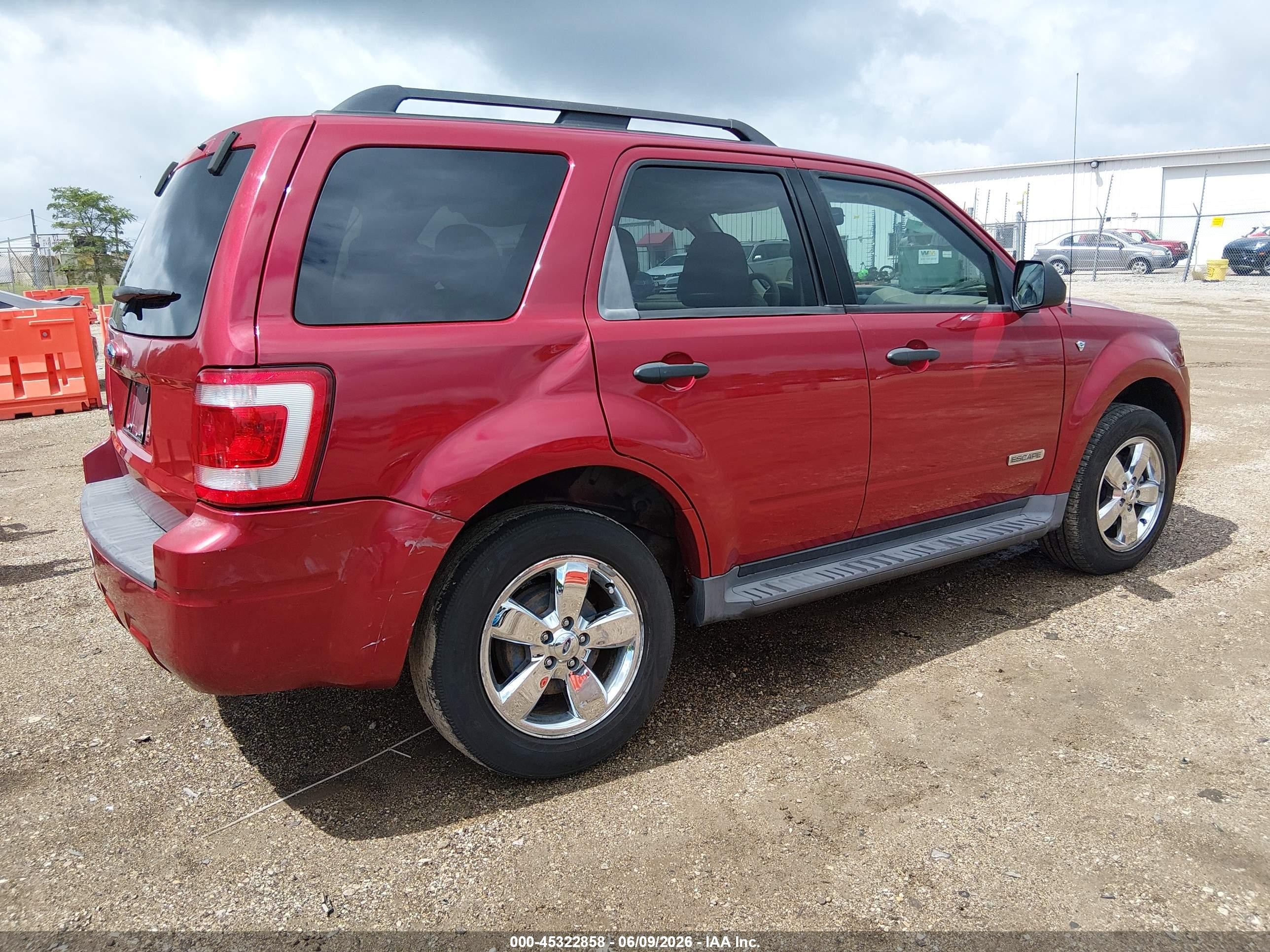2008 Ford Escape Xlt Red vin: 1FMCU03178KB86394