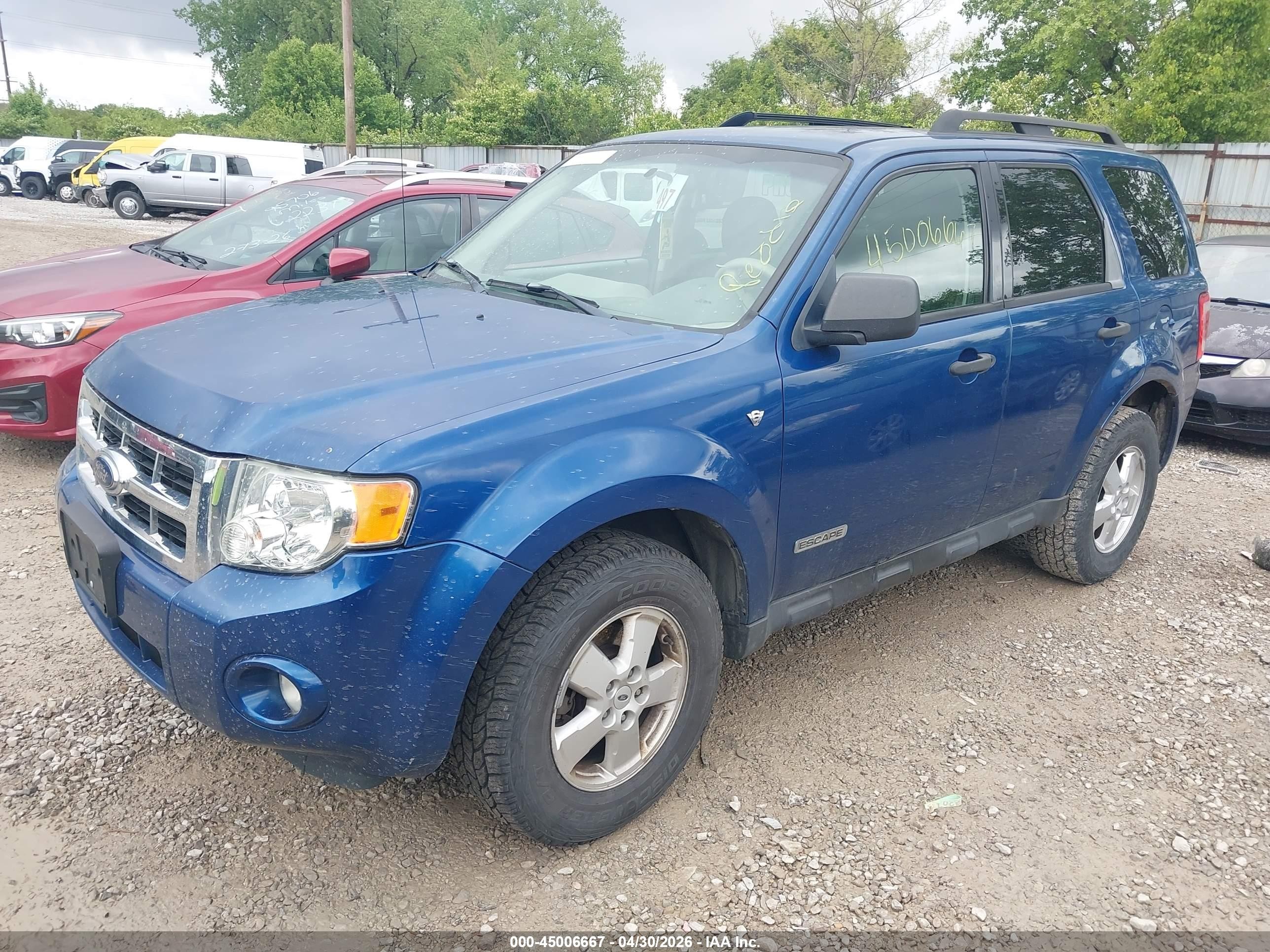 2008 Ford Escape Xlt Blue vin: 1FMCU03188KD48856