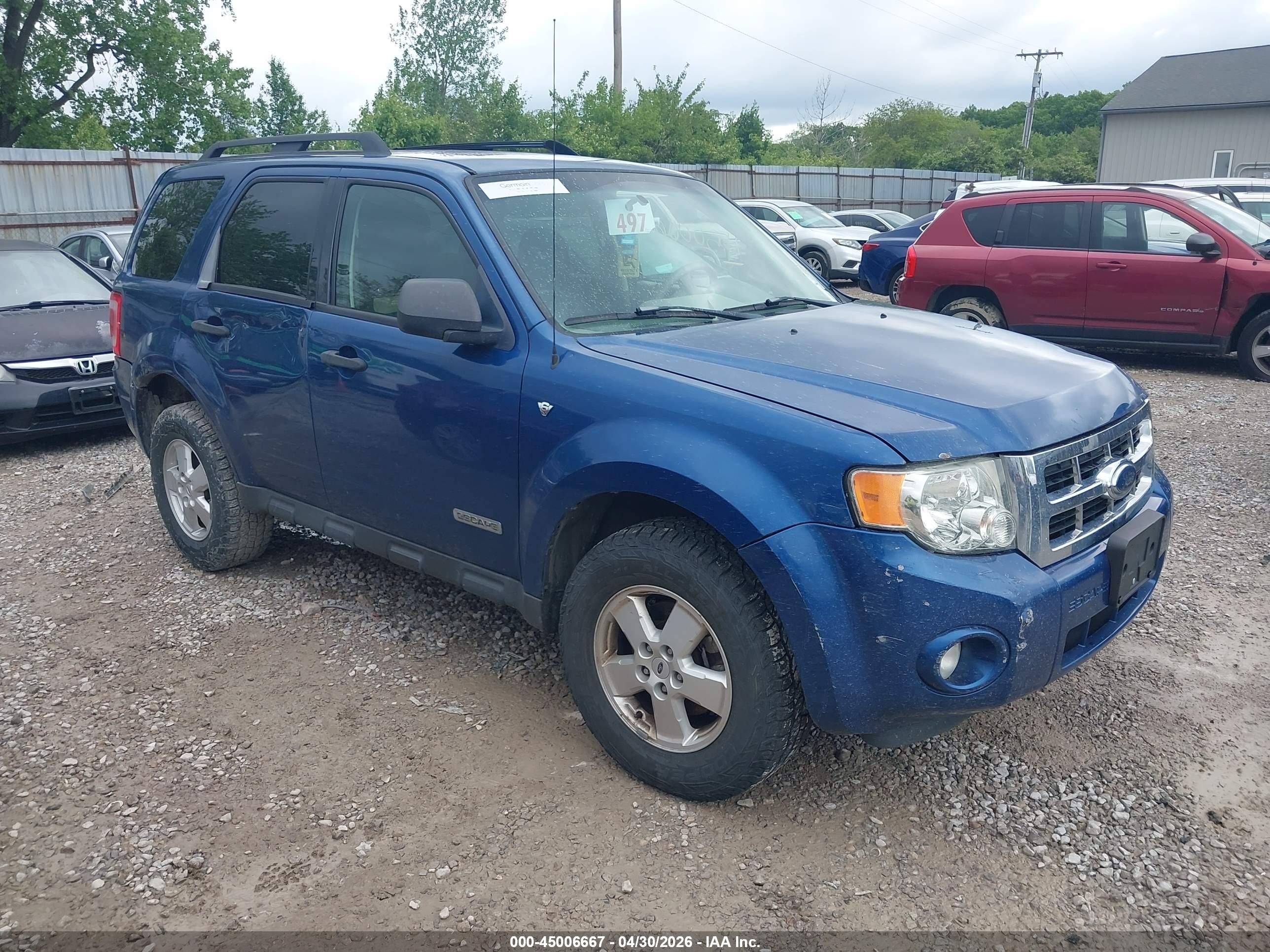 2008 Ford Escape Xlt Blue vin: 1FMCU03188KD48856