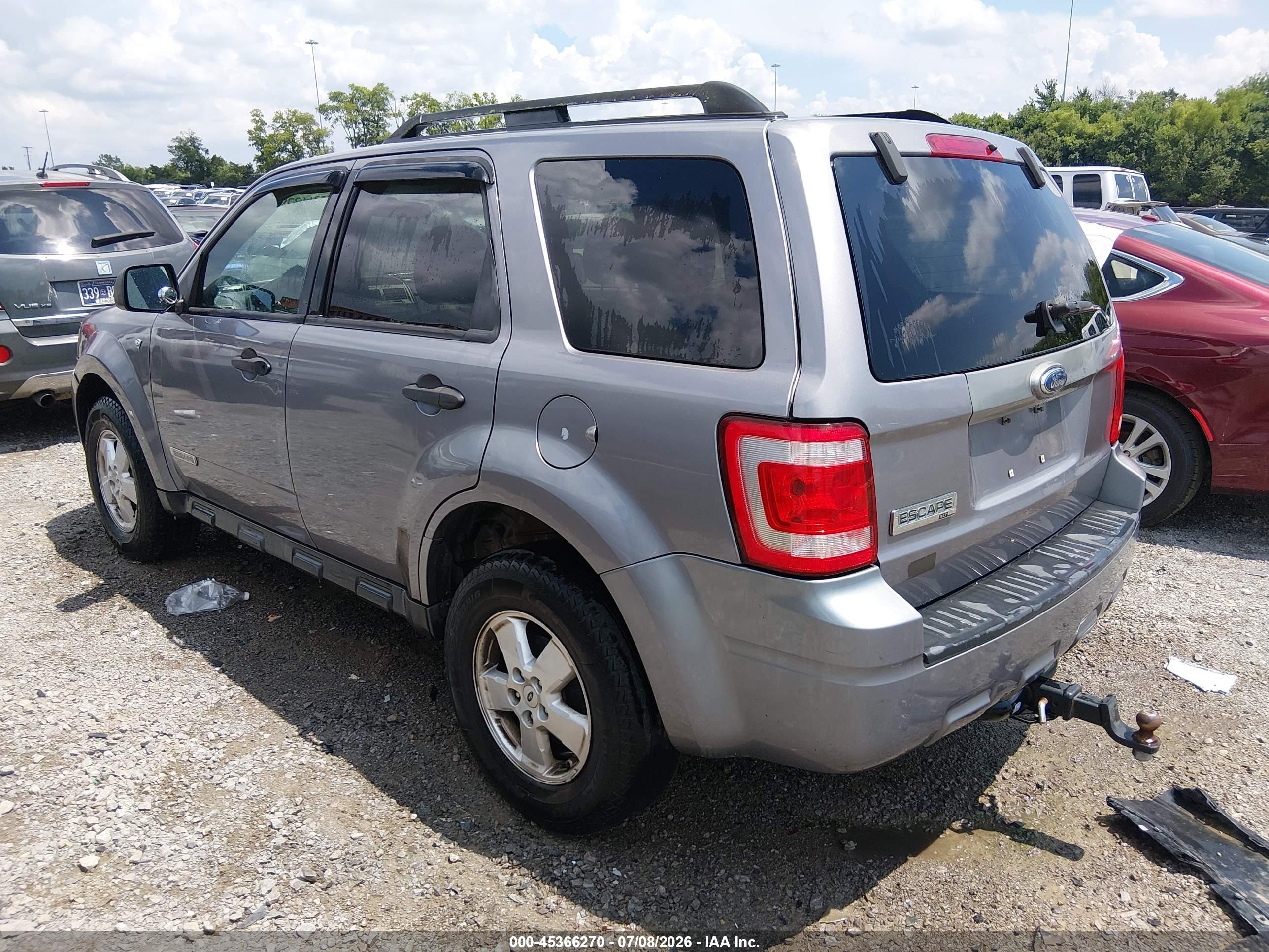 2008 Ford Escape Xlt Серый vin: 1FMCU03188KD65155