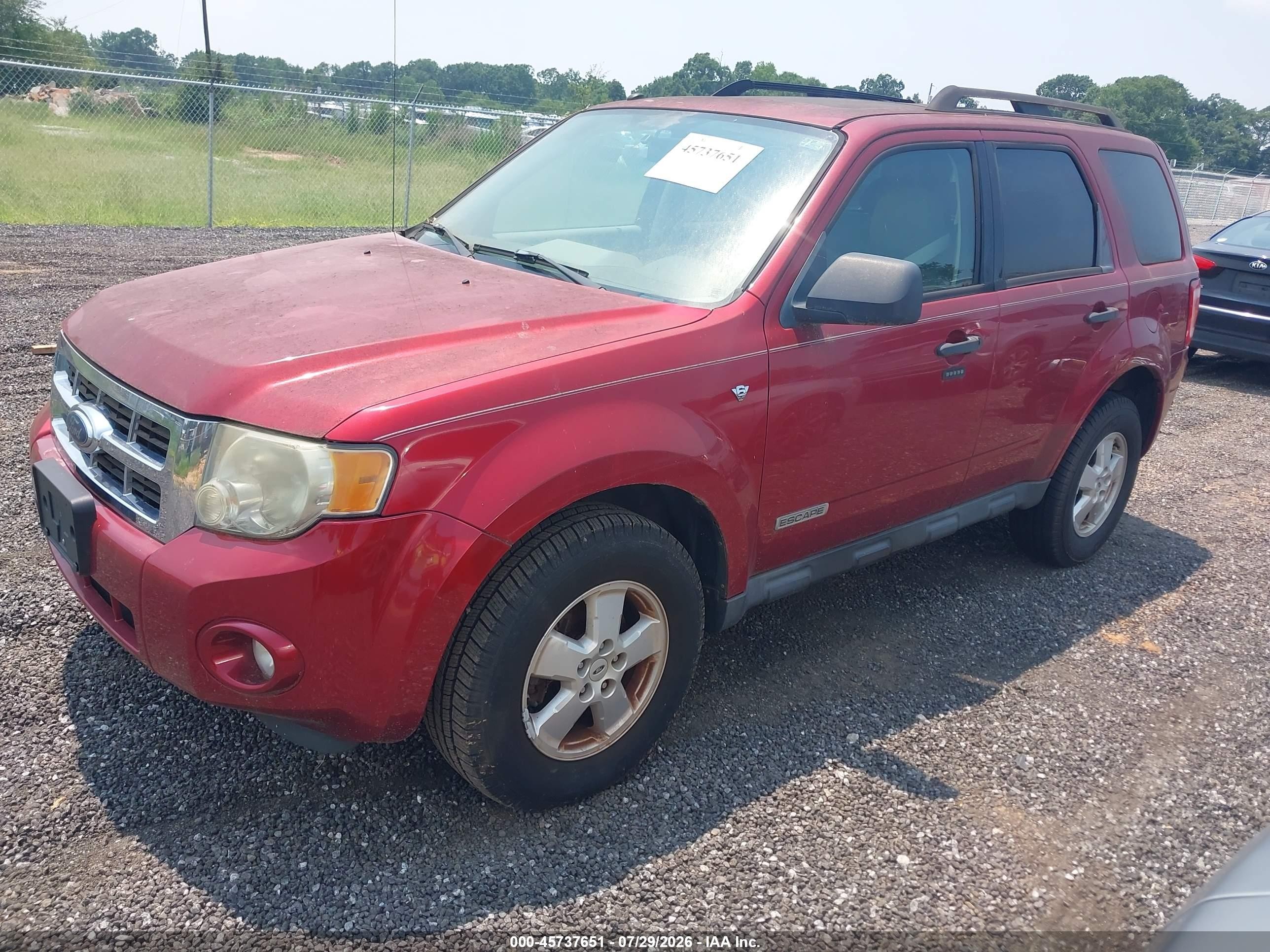 2008 Ford Escape Xlt Red vin: 1FMCU03188KD99791