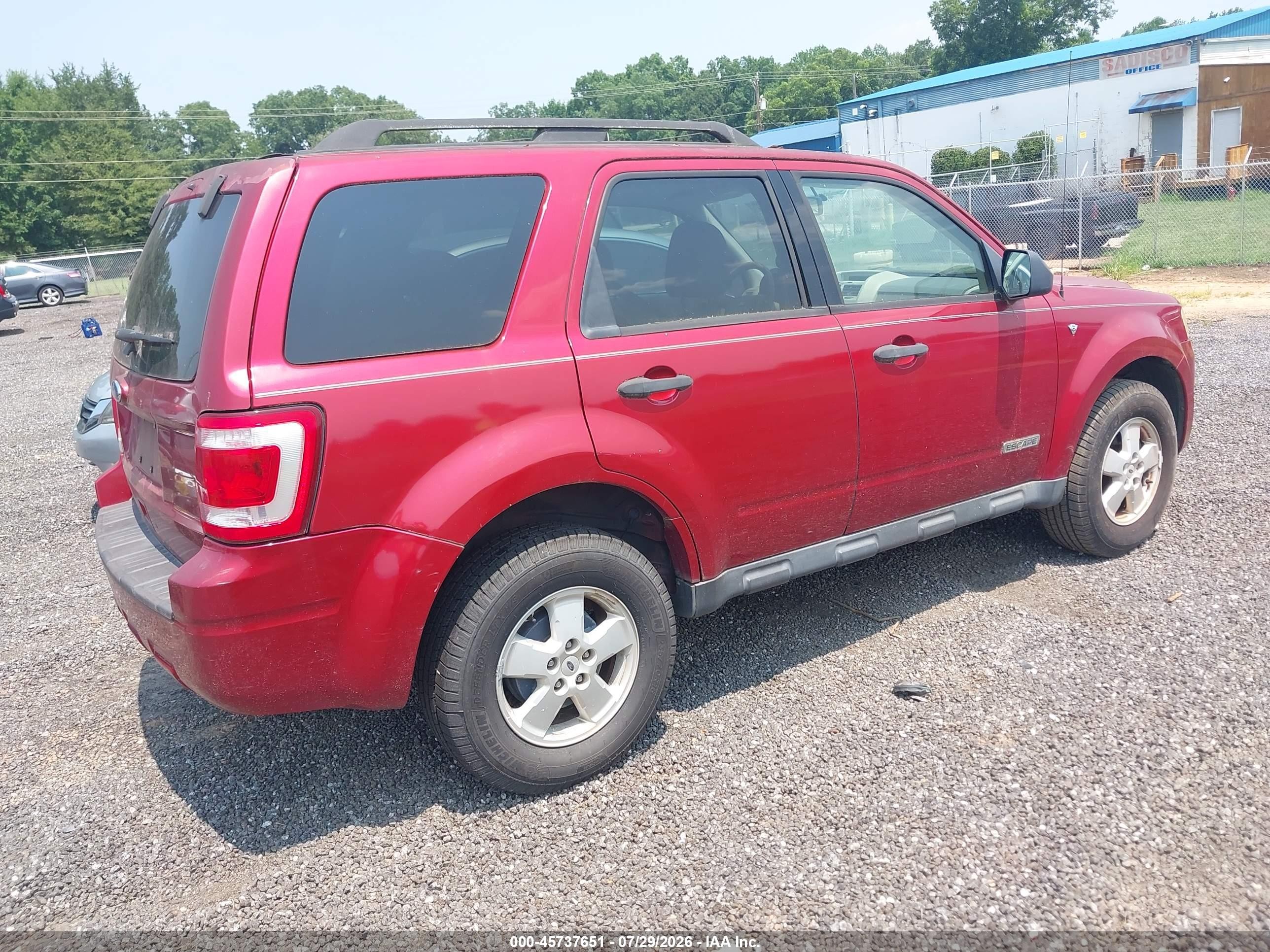 2008 Ford Escape Xlt Red vin: 1FMCU03188KD99791