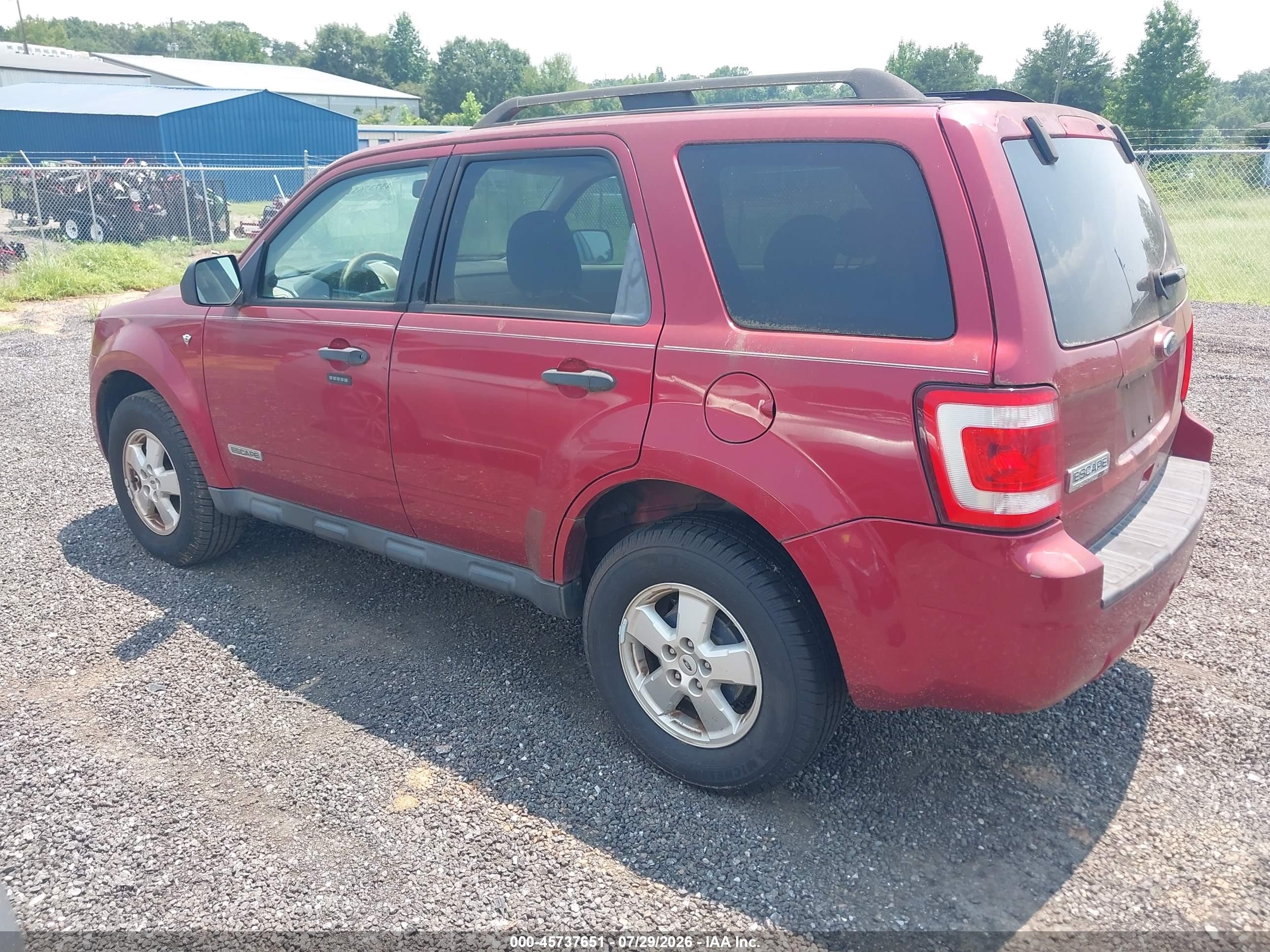 2008 Ford Escape Xlt Red vin: 1FMCU03188KD99791