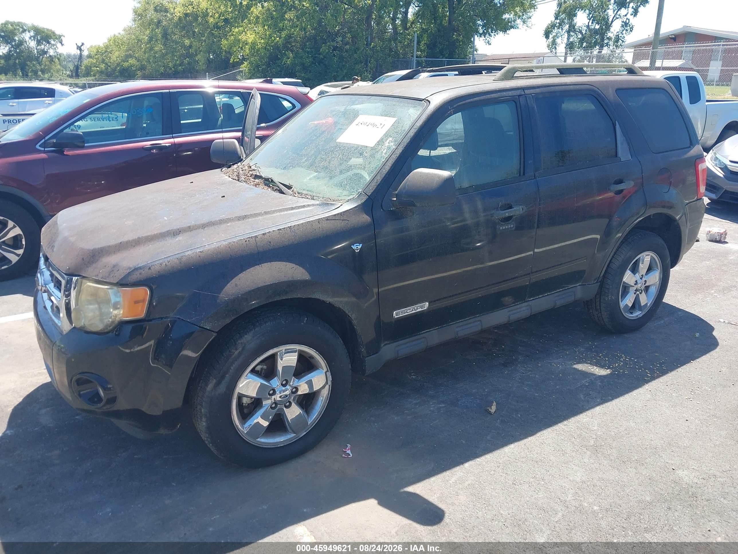 2008 Ford Escape Xlt Black vin: 1FMCU03188KE68320