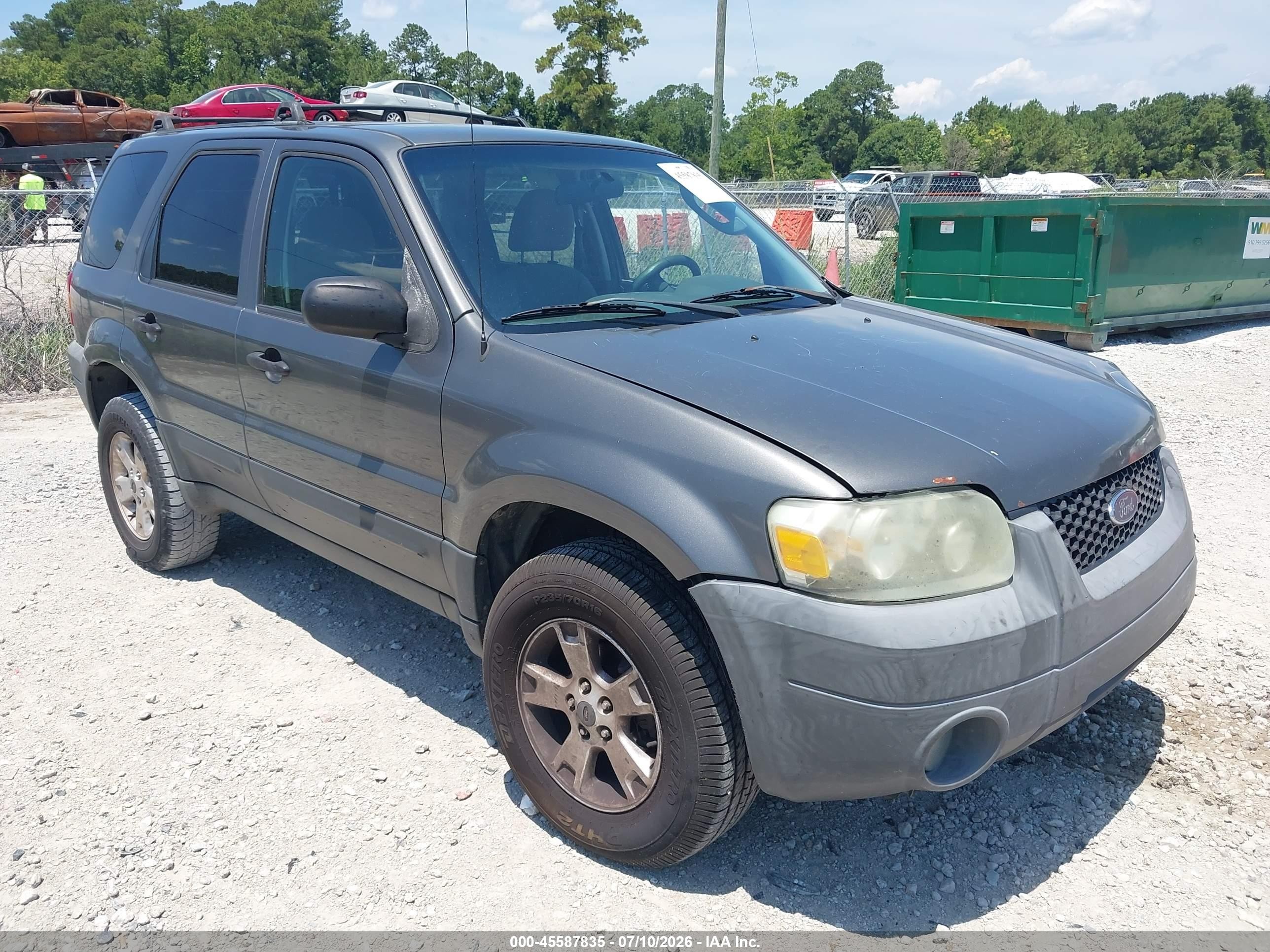 2005 Ford Escape Xlt Gray vin: 1FMCU03195DA10172