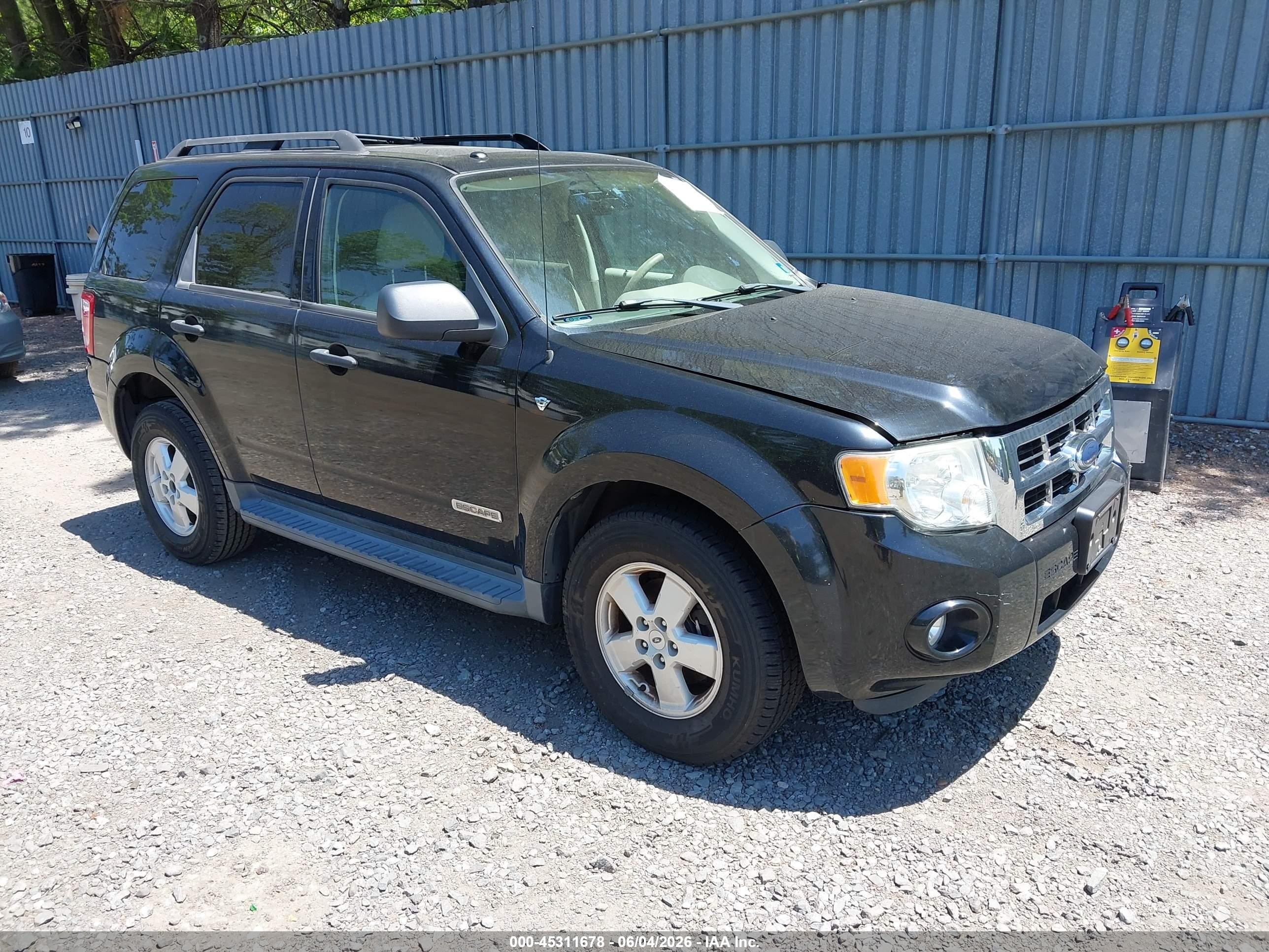 2008 Ford Escape Xlt Черный vin: 1FMCU03198KA59811
