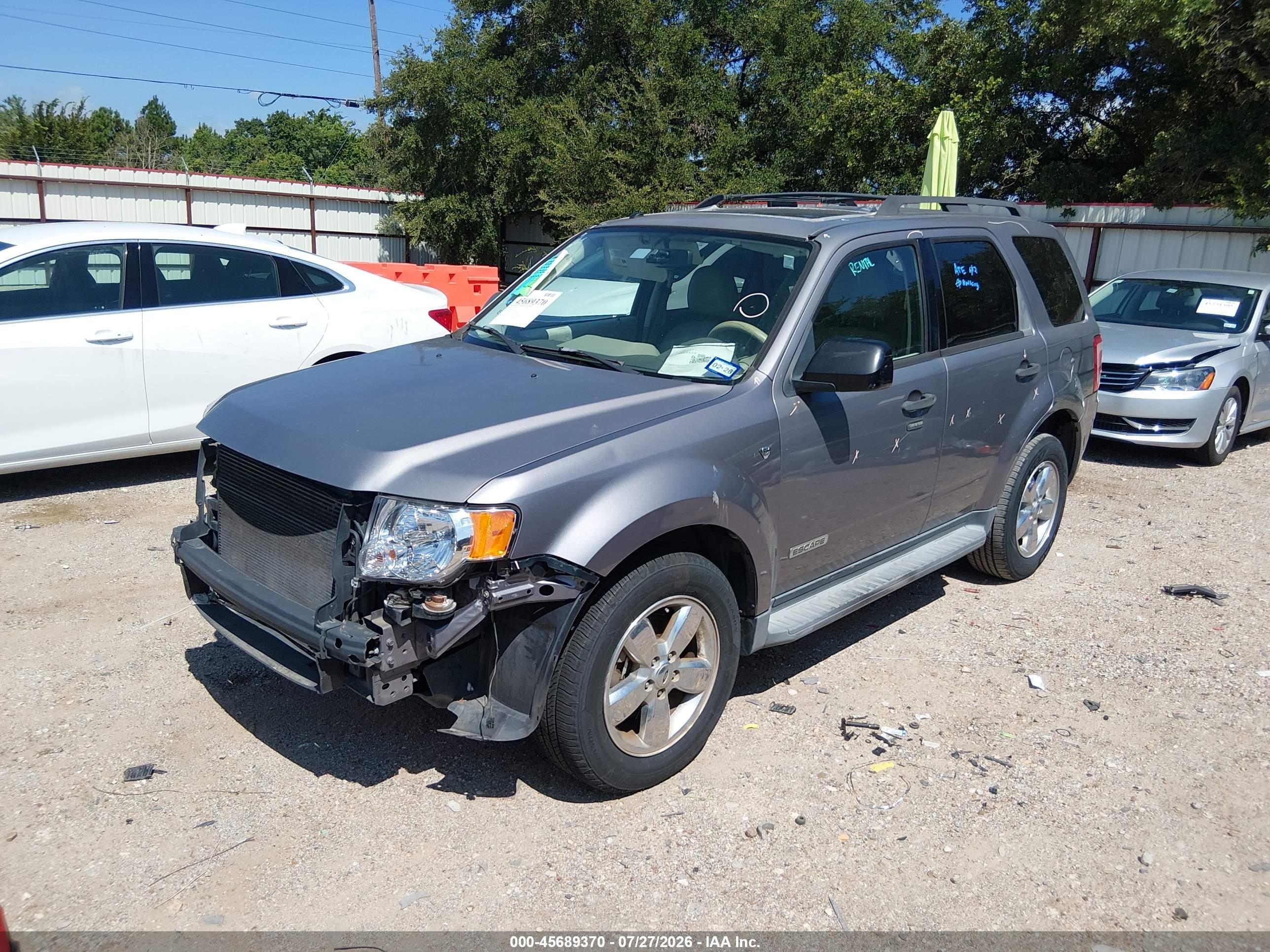 2008 Ford Escape Xlt Silver vin: 1FMCU03198KC32713