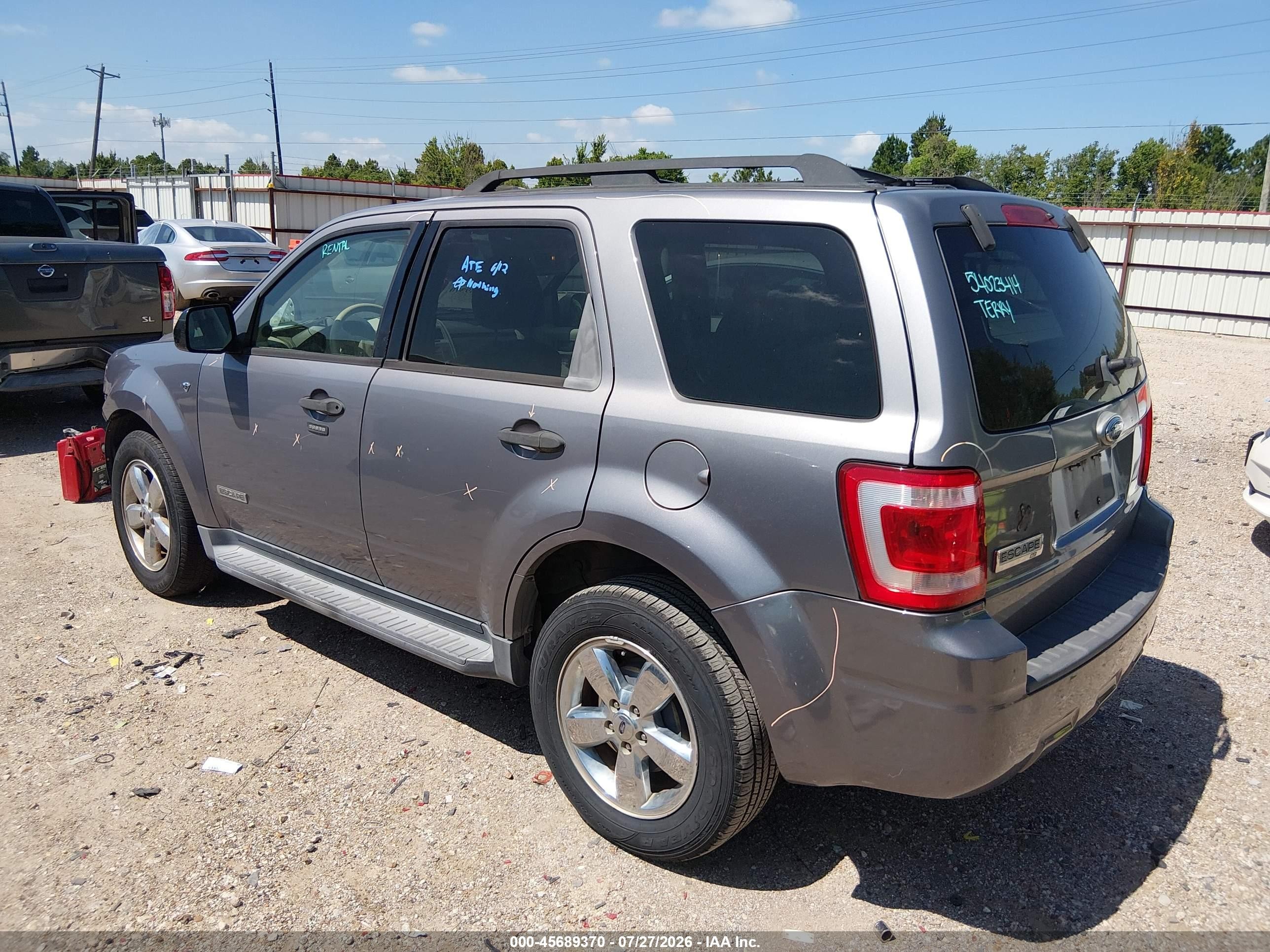 2008 Ford Escape Xlt Silver vin: 1FMCU03198KC32713