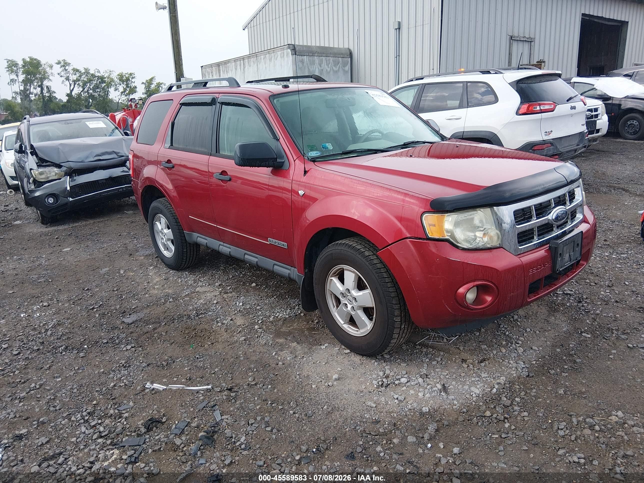 2008 Ford Escape Xlt Red vin: 1FMCU031X8KD49040