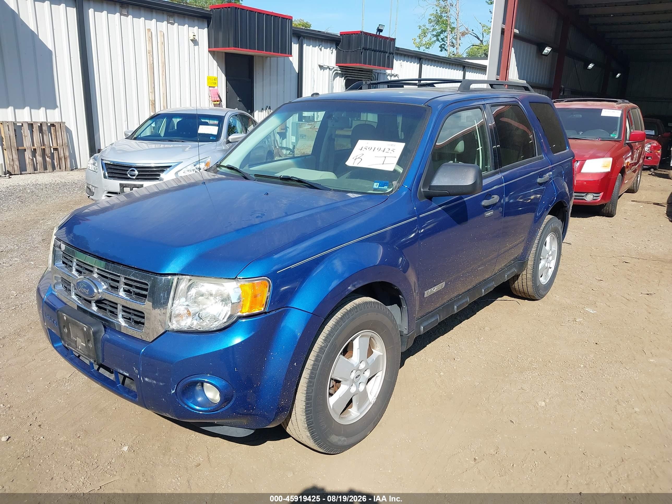 2008 Ford Escape Xlt Blue vin: 1FMCU031X8KE51454