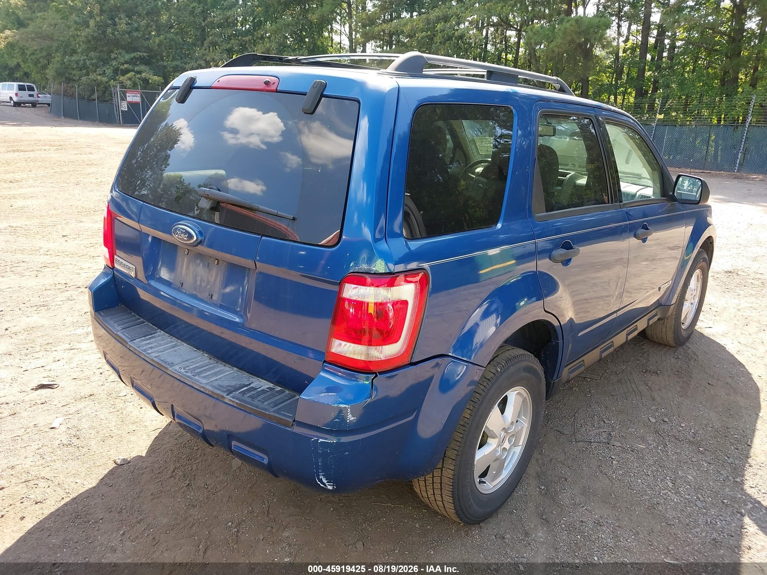 2008 Ford Escape Xlt Blue vin: 1FMCU031X8KE51454