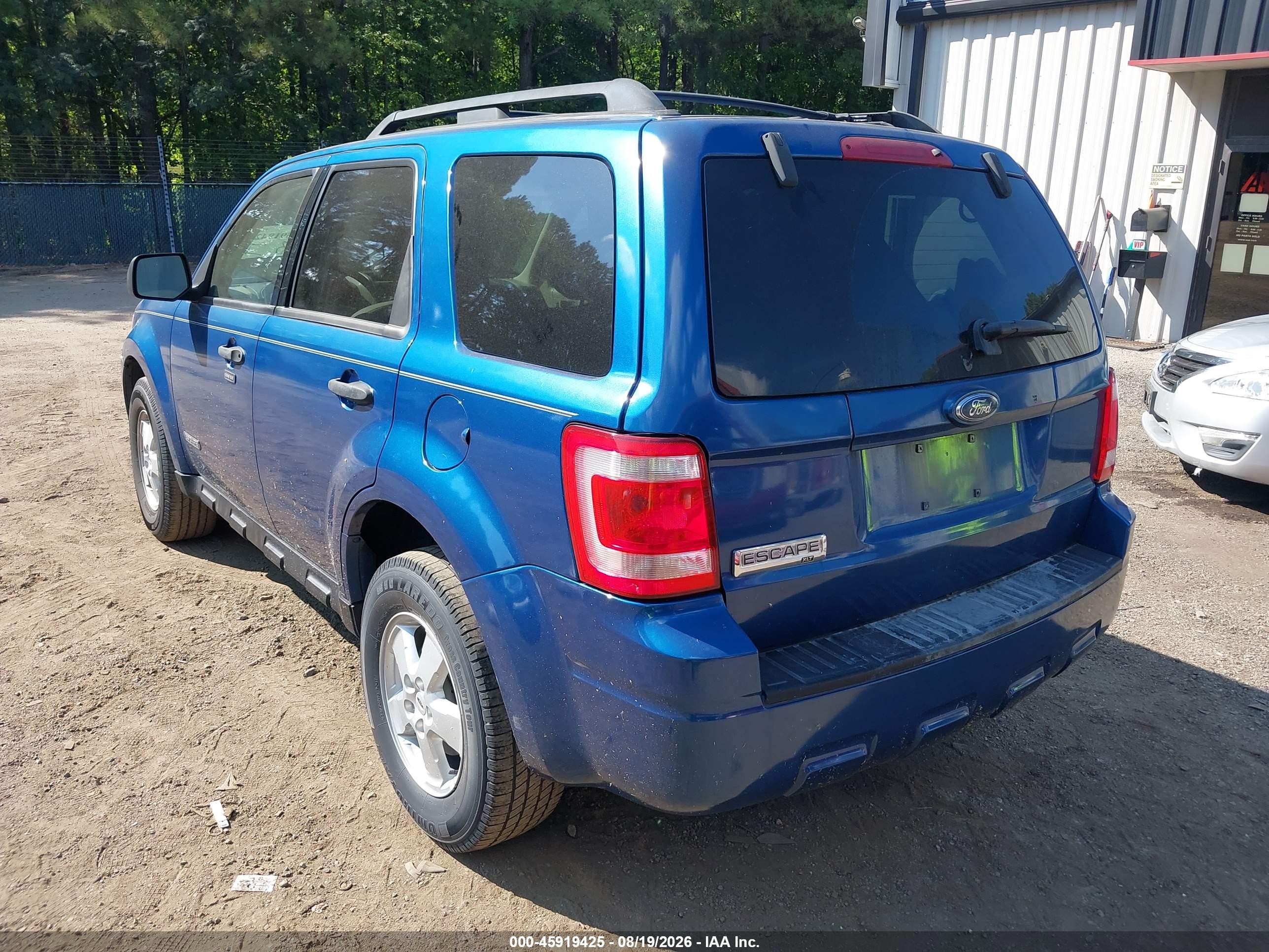 2008 Ford Escape Xlt Blue vin: 1FMCU031X8KE51454