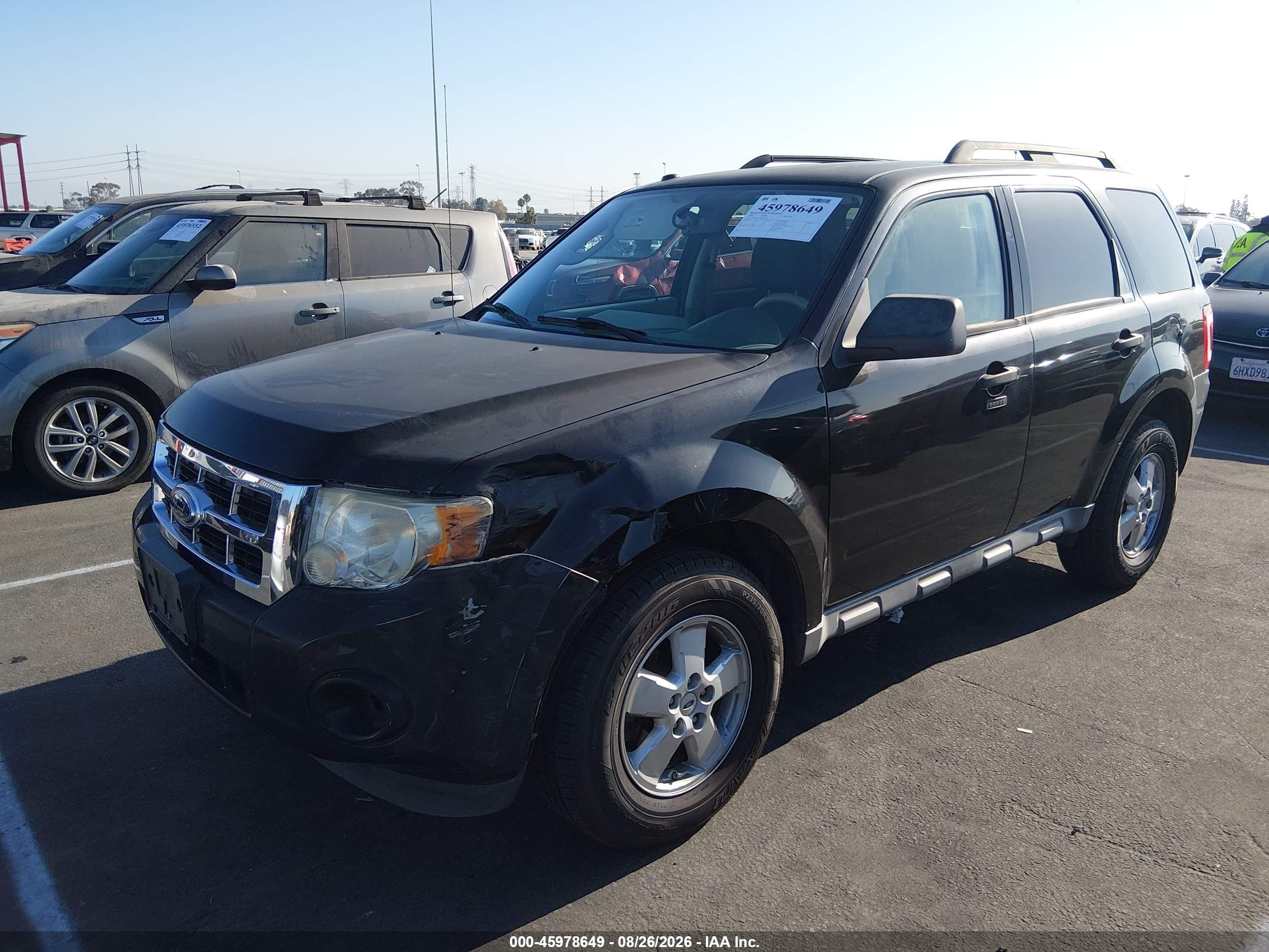 2009 Ford Escape Xlt Black vin: 1FMCU03709KC97326