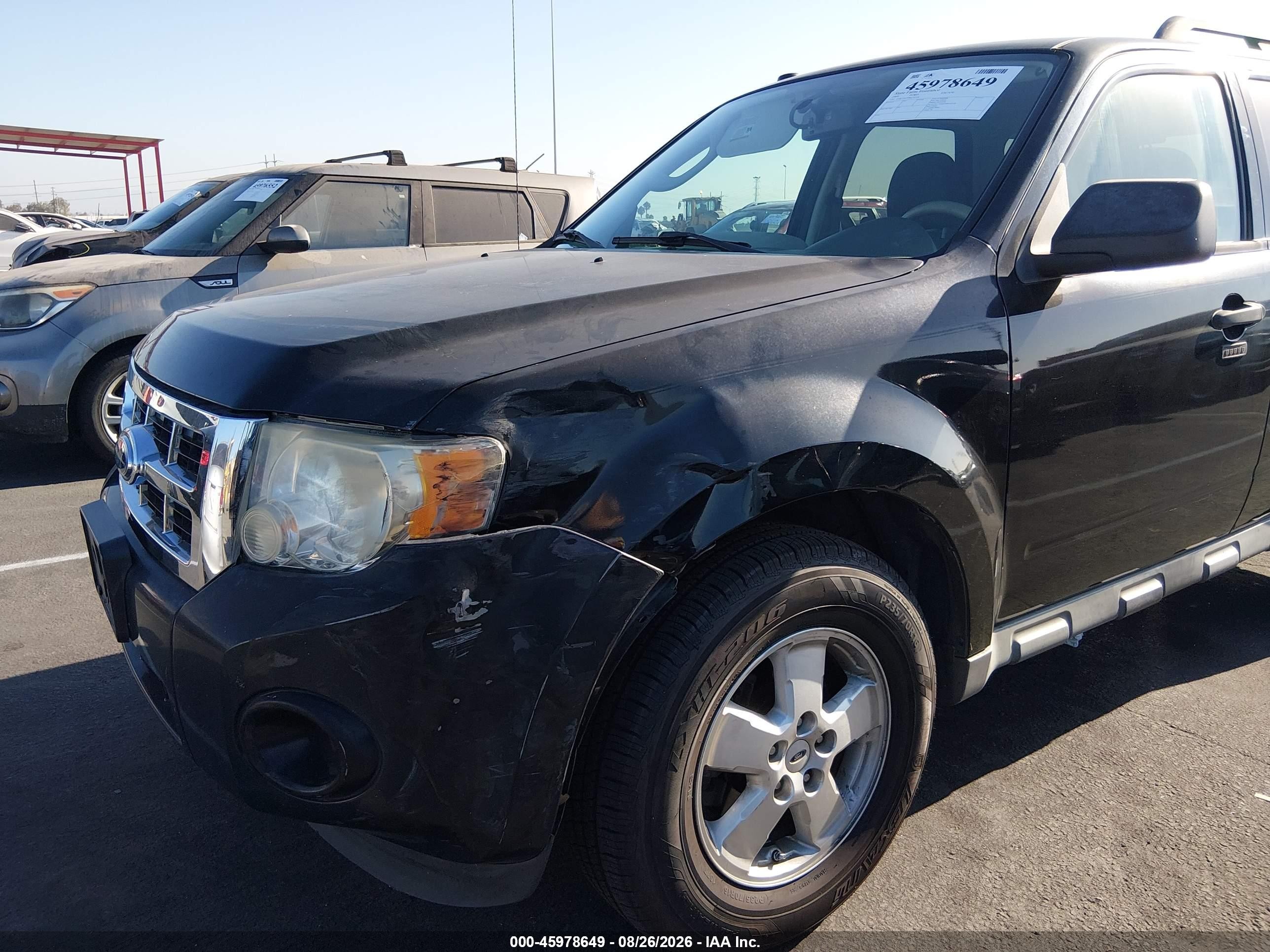 2009 Ford Escape Xlt Black vin: 1FMCU03709KC97326