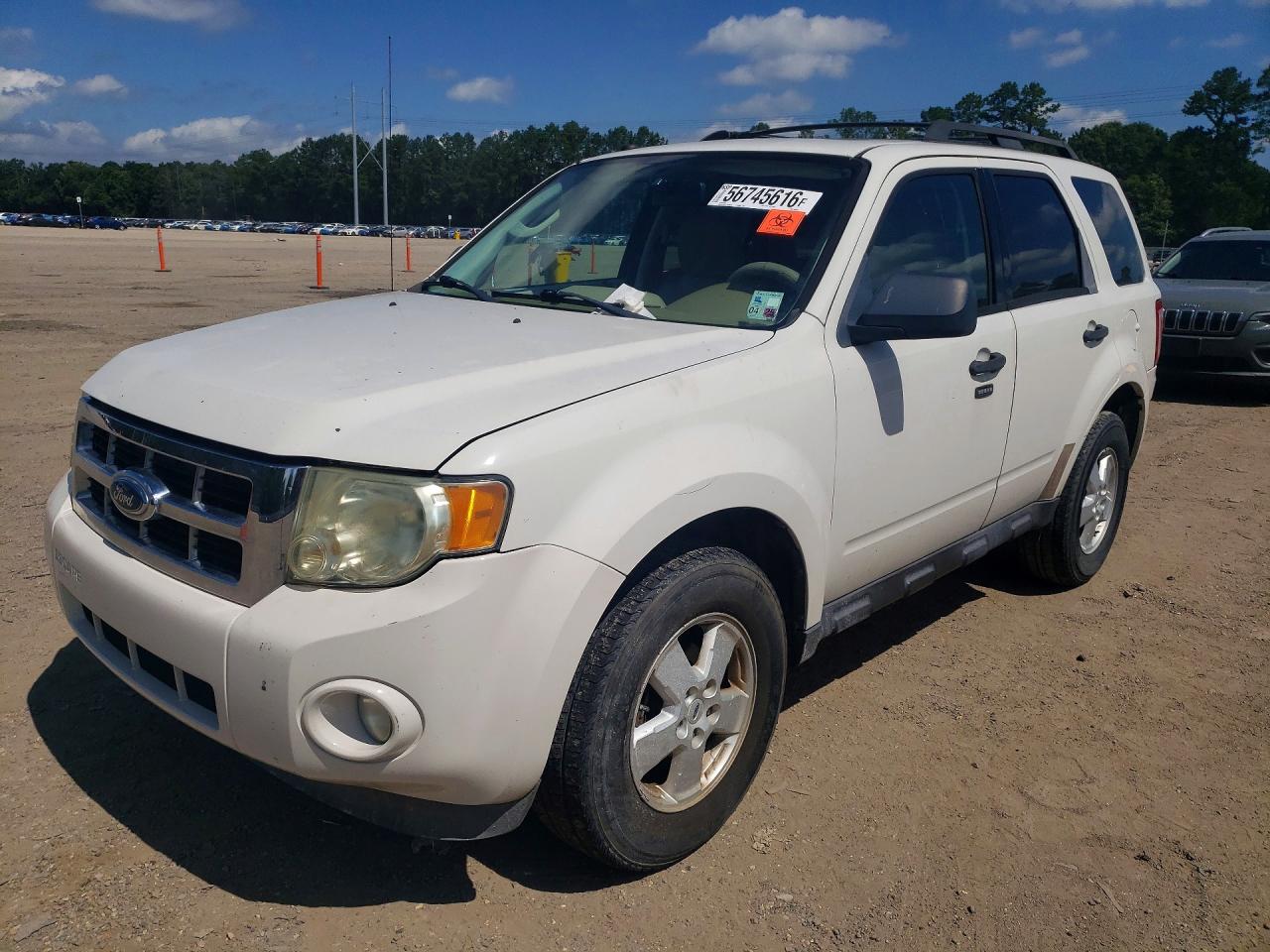 2009 Ford Escape Xlt White vin: 1FMCU03719KA03061