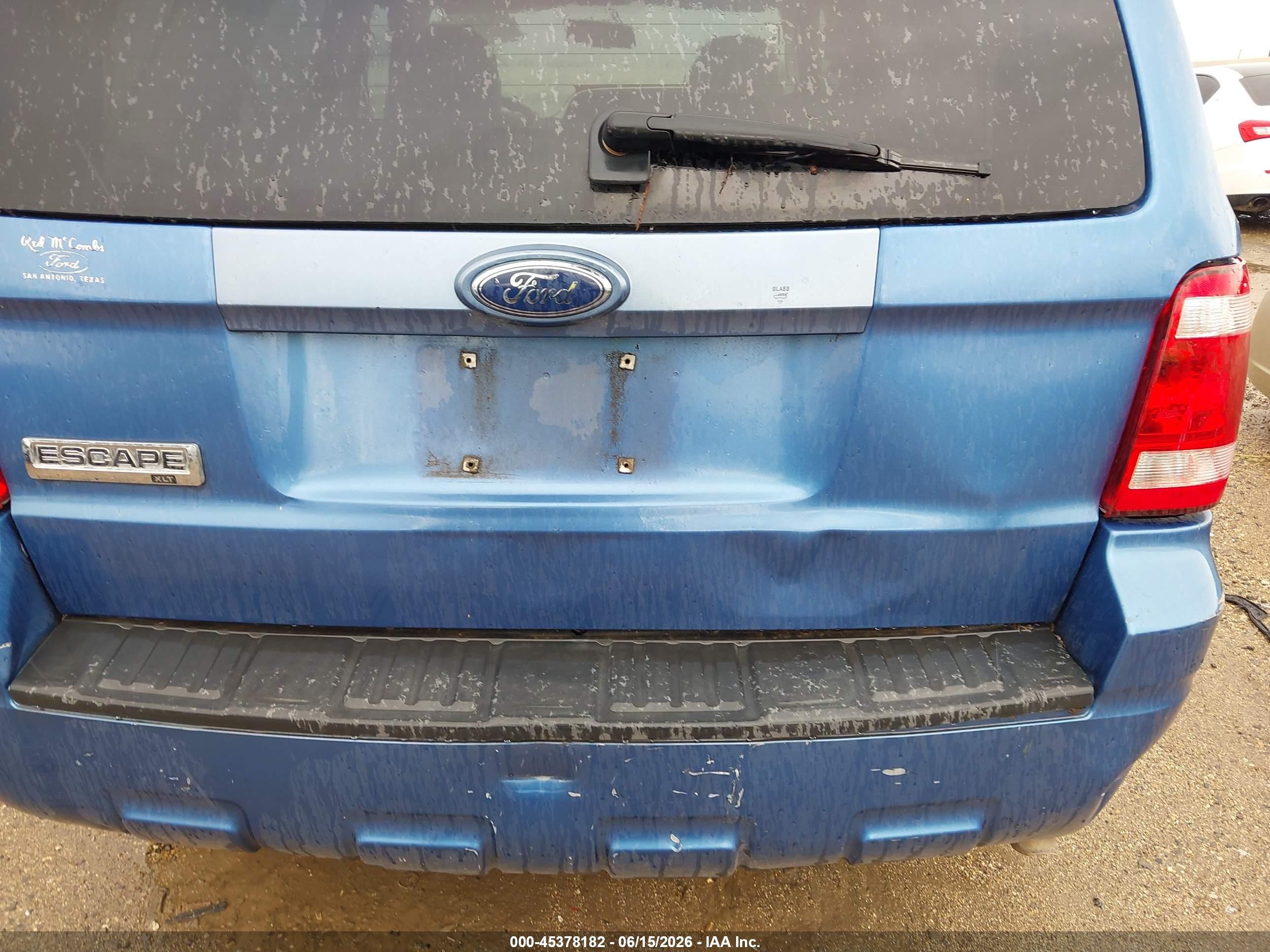 2009 Ford Escape Xlt Blue vin: 1FMCU03789KA51365