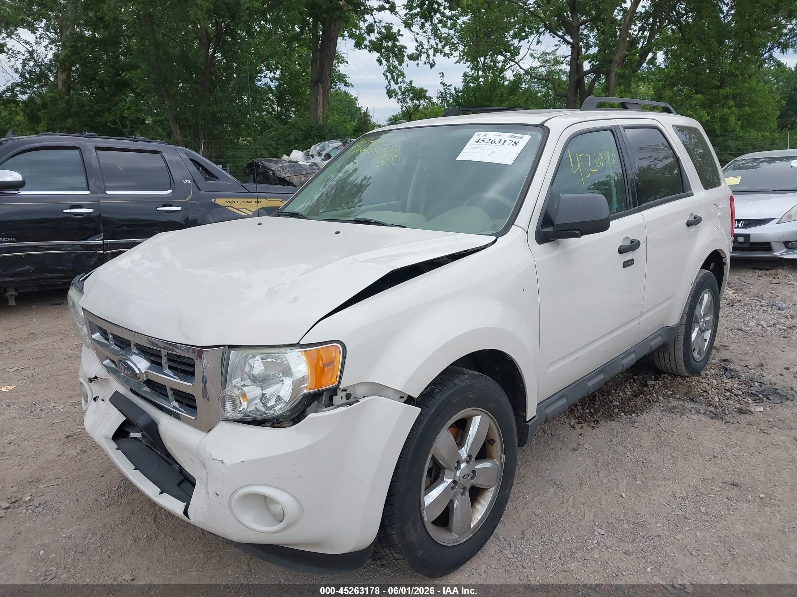 2009 Ford Escape Xlt White vin: 1FMCU03G39KB63779
